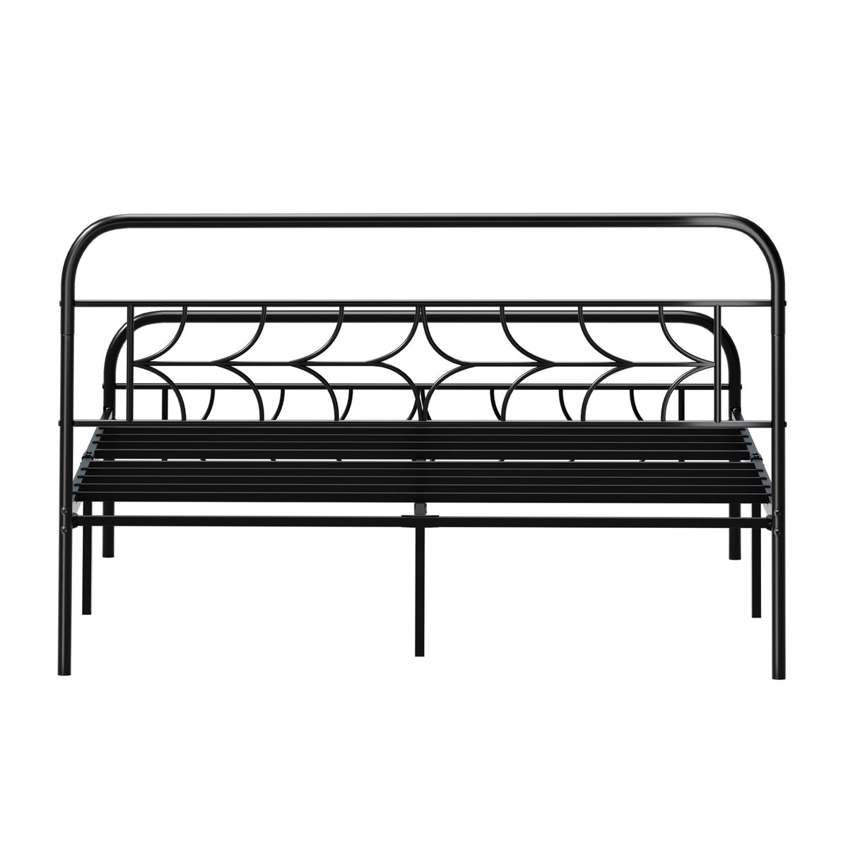 Oikiture Queen Bed Frame Metal Platform Bed Base with Sparkling Star Headboard