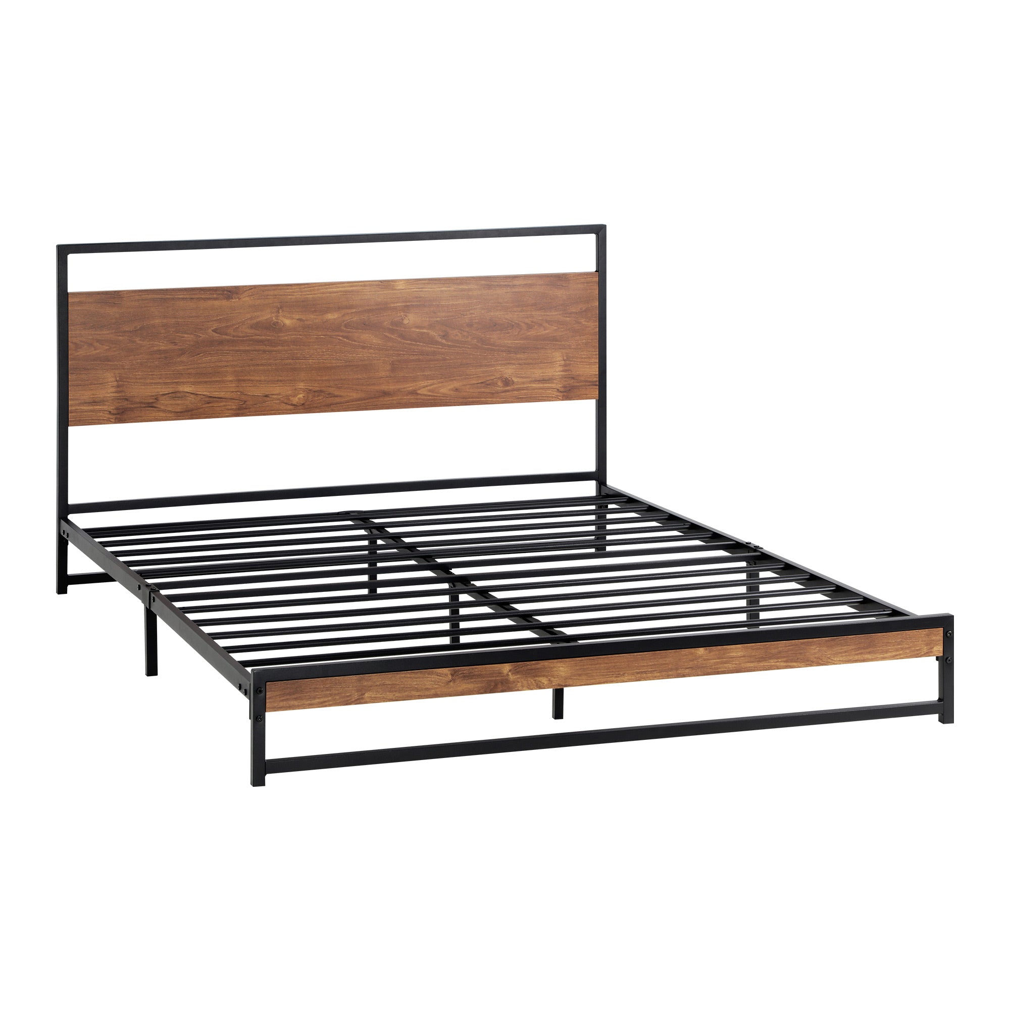 Oikiture Metal Bed Frame Double Size Beds Base Platform Wood - Sunyee