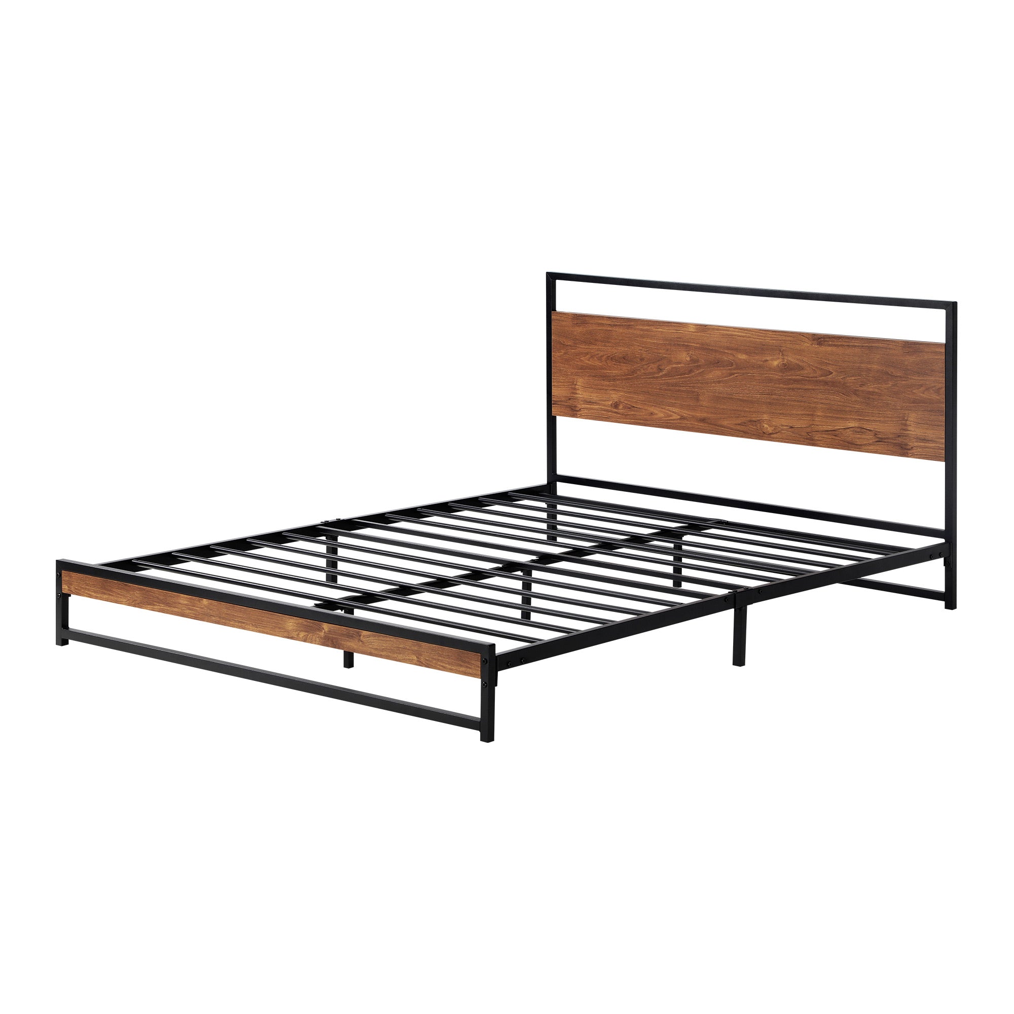 Oikiture Metal Bed Frame Double Size Beds Base Platform Wood - Sunyee