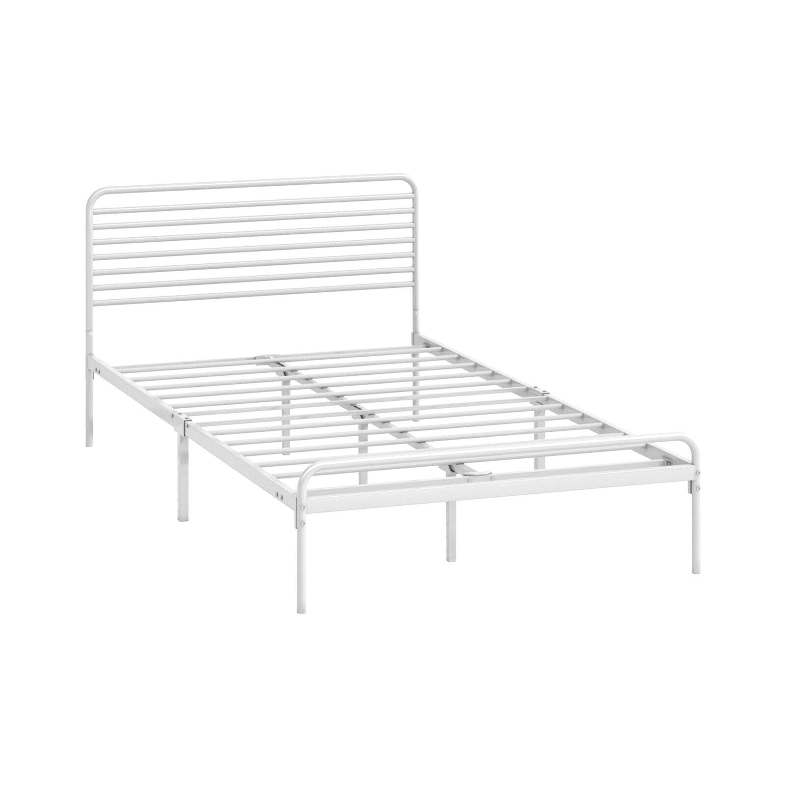 Oikiture Metal Bed Frame King Single Bed Base Beds Platform White - Sunyee