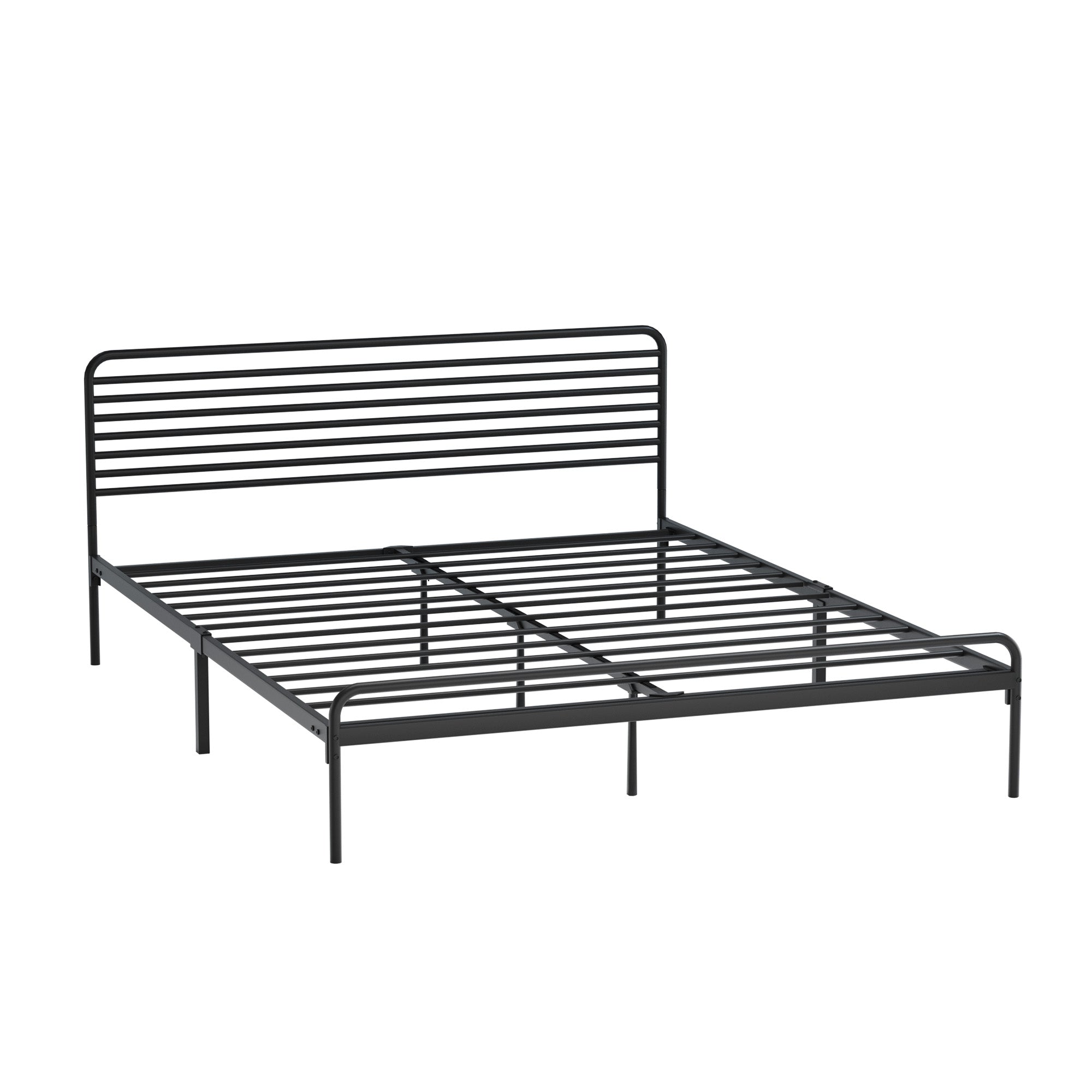 Oikiture Metal Bed Frame Queen Size Bed Base Platform - Sunyee