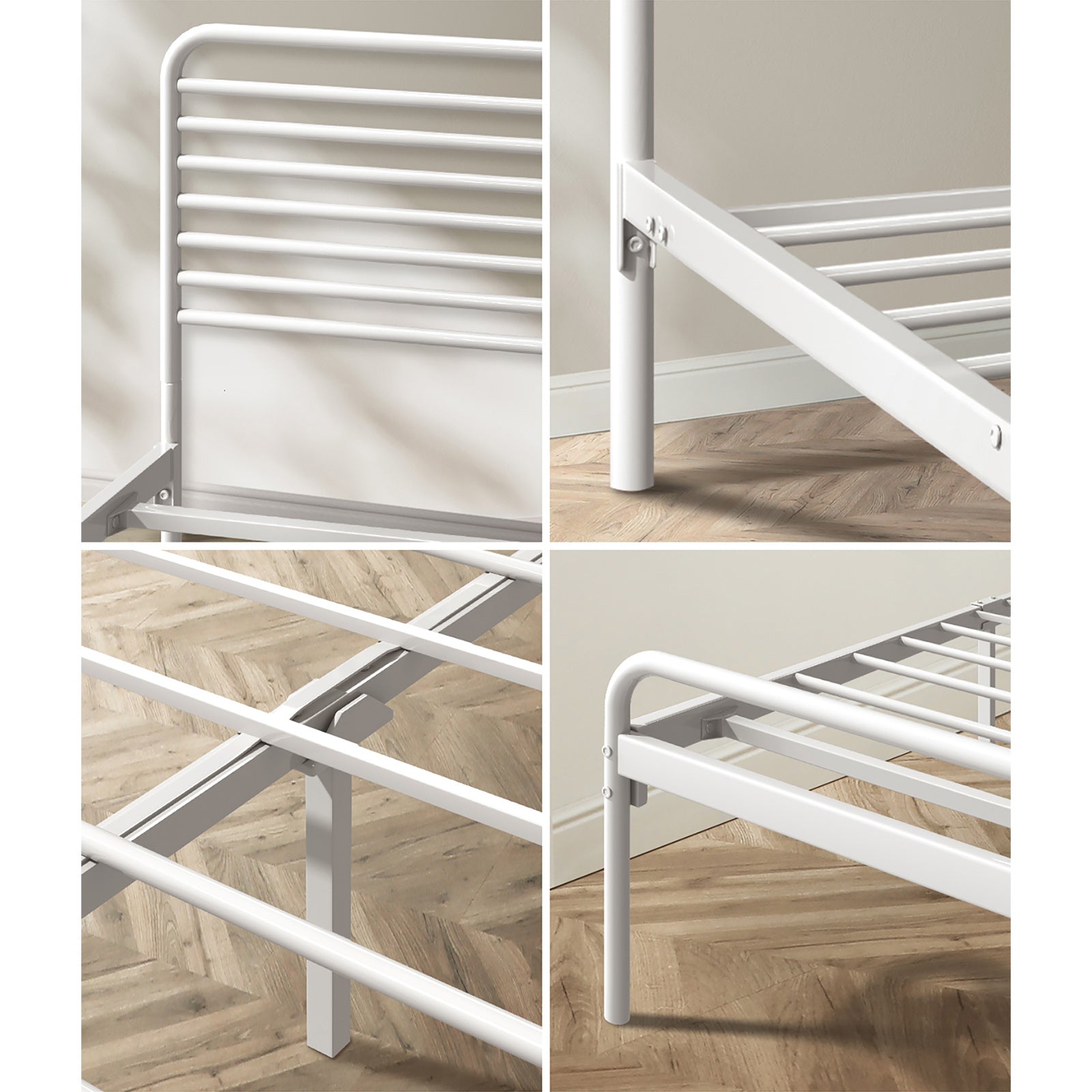 Oikiture Metal Bed Frame Queen Double King Single Bed Base Beds Platform - Sunyee