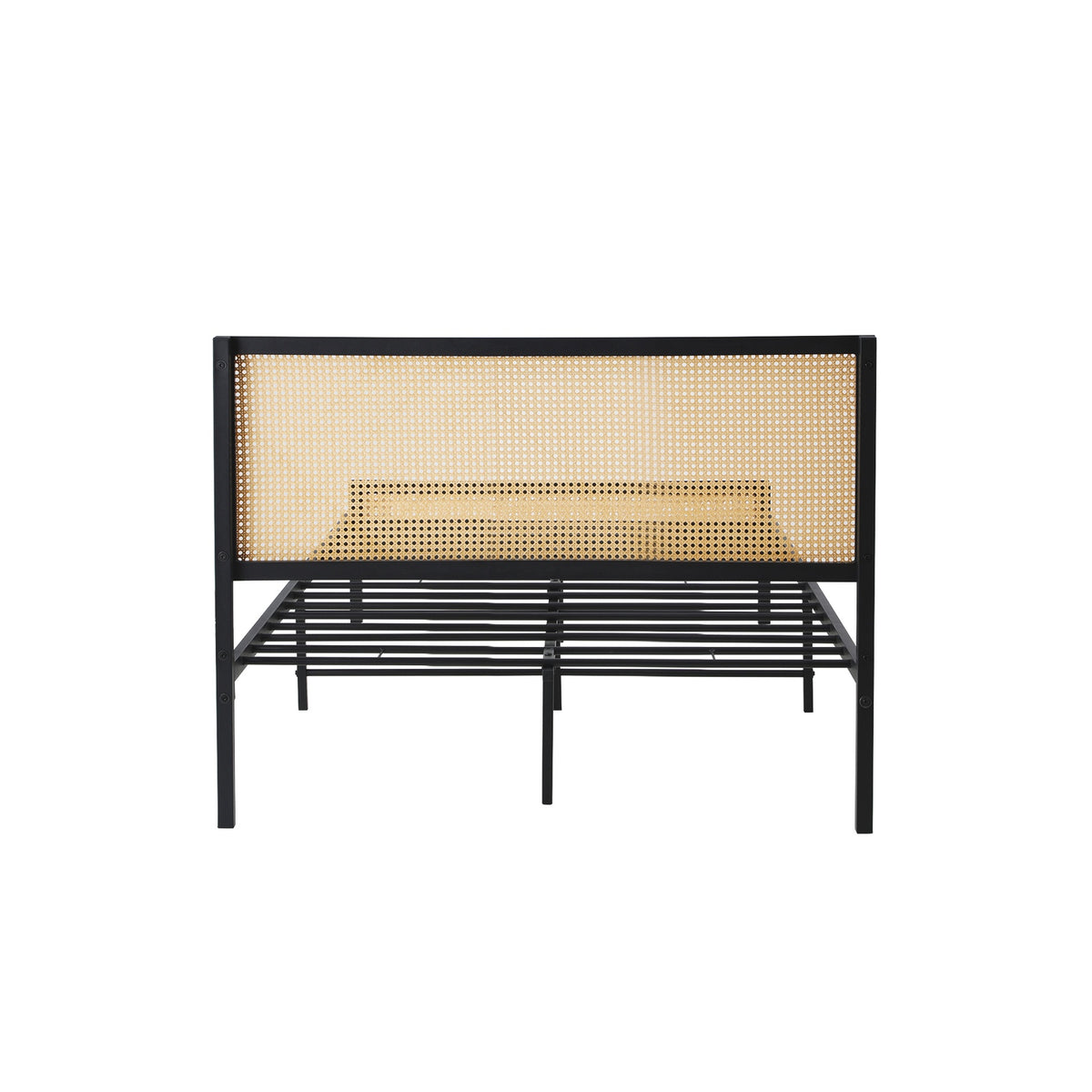 Oikiture Metal Bed Frame King Single Beds Base Platform Rattan - Sunyee