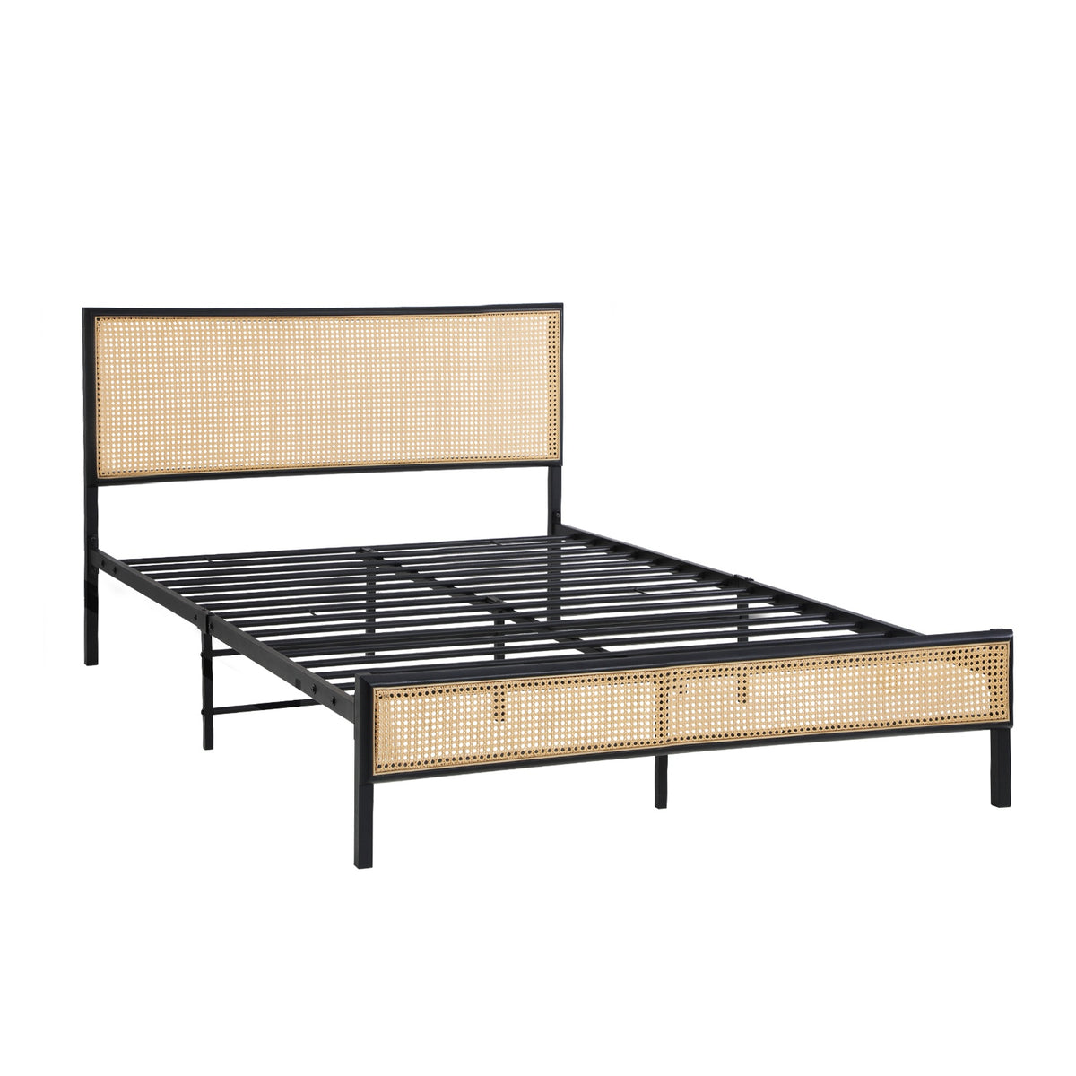 Oikiture Metal Bed Frame King Single Beds Base Platform Rattan - Sunyee
