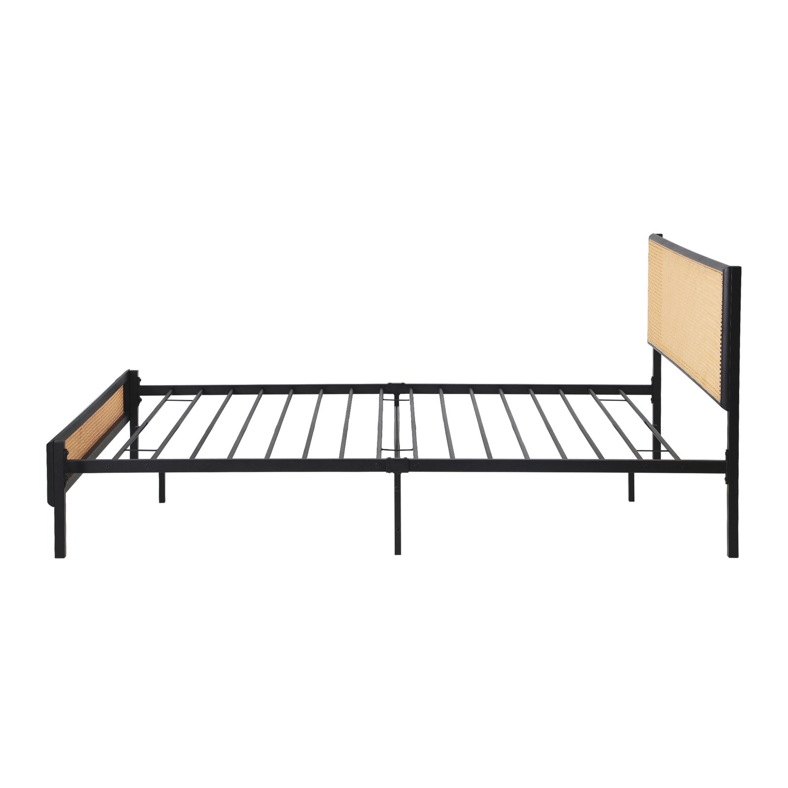 Oikiture Metal Bed Frame Single Size Beds Base Platform Rattan - Sunyee