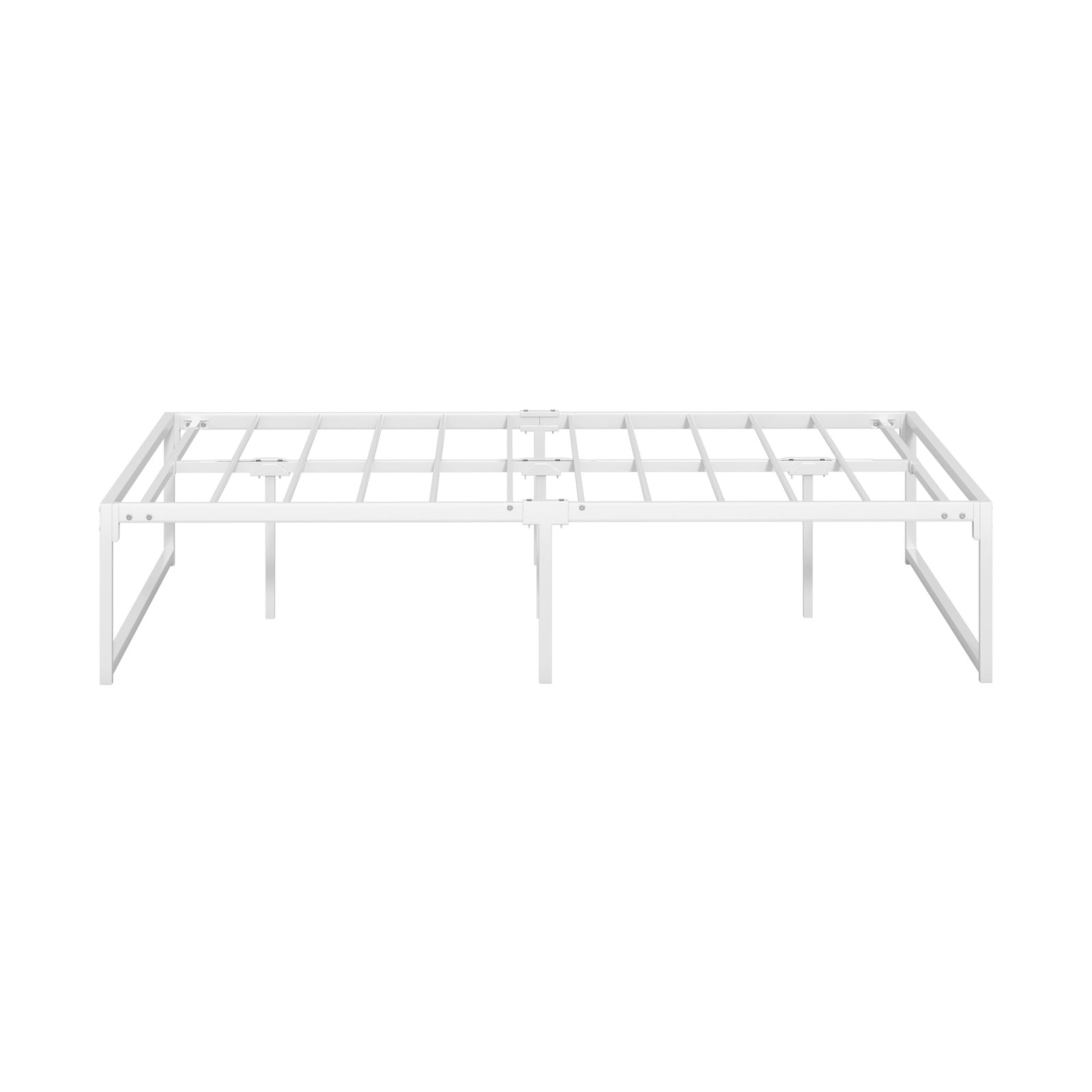 Oikiture Metal Bed Frame Double Size Beds Base Platform White - Sunyee