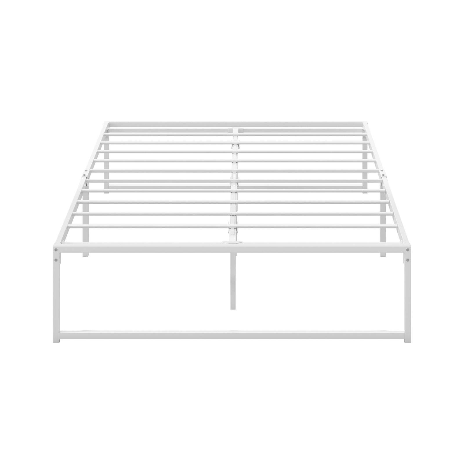 Oikiture Metal Bed Frame Double Size Beds Base Platform White - Sunyee