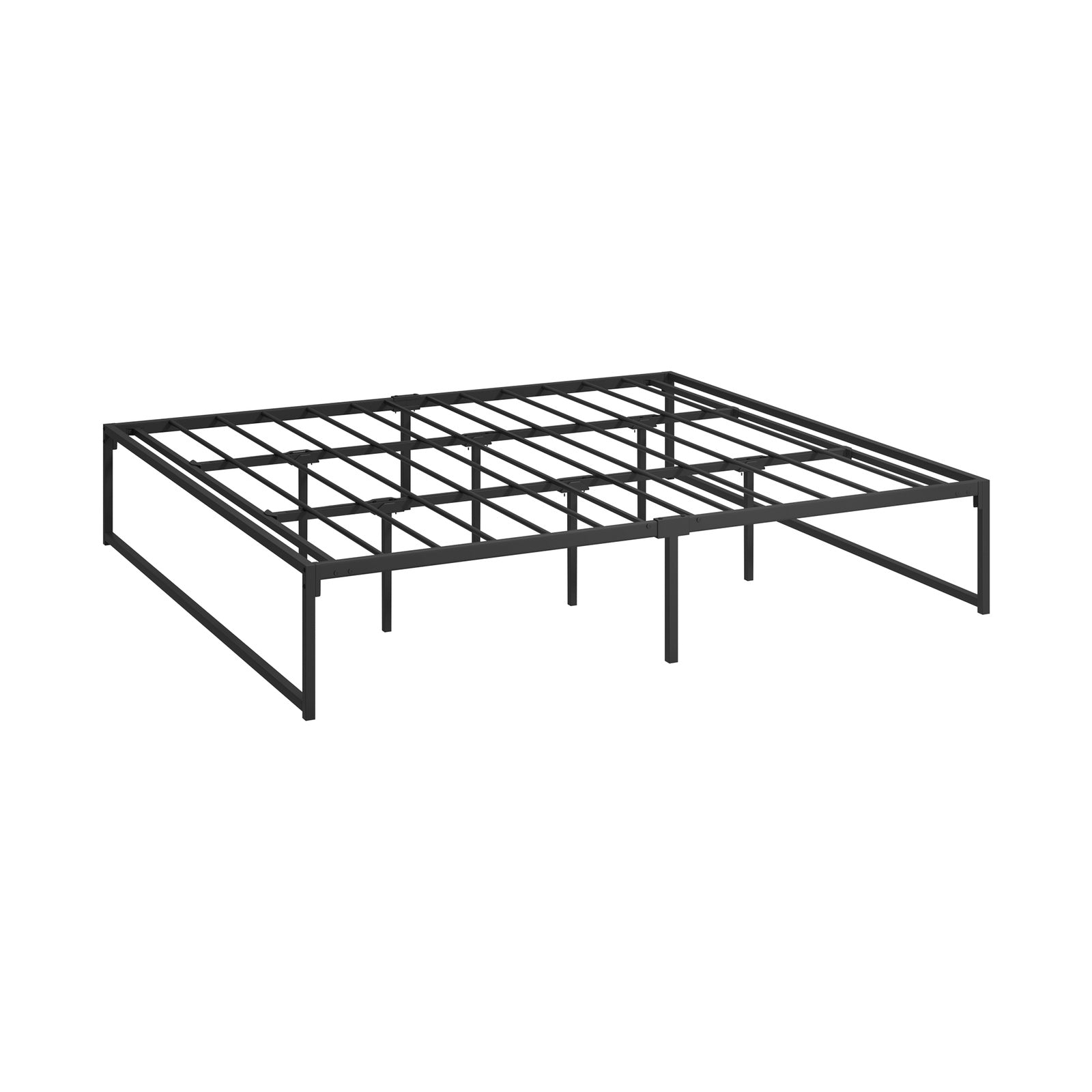 Oikiture Metal Bed Frame King Size Beds Base Platform Black - Sunyee