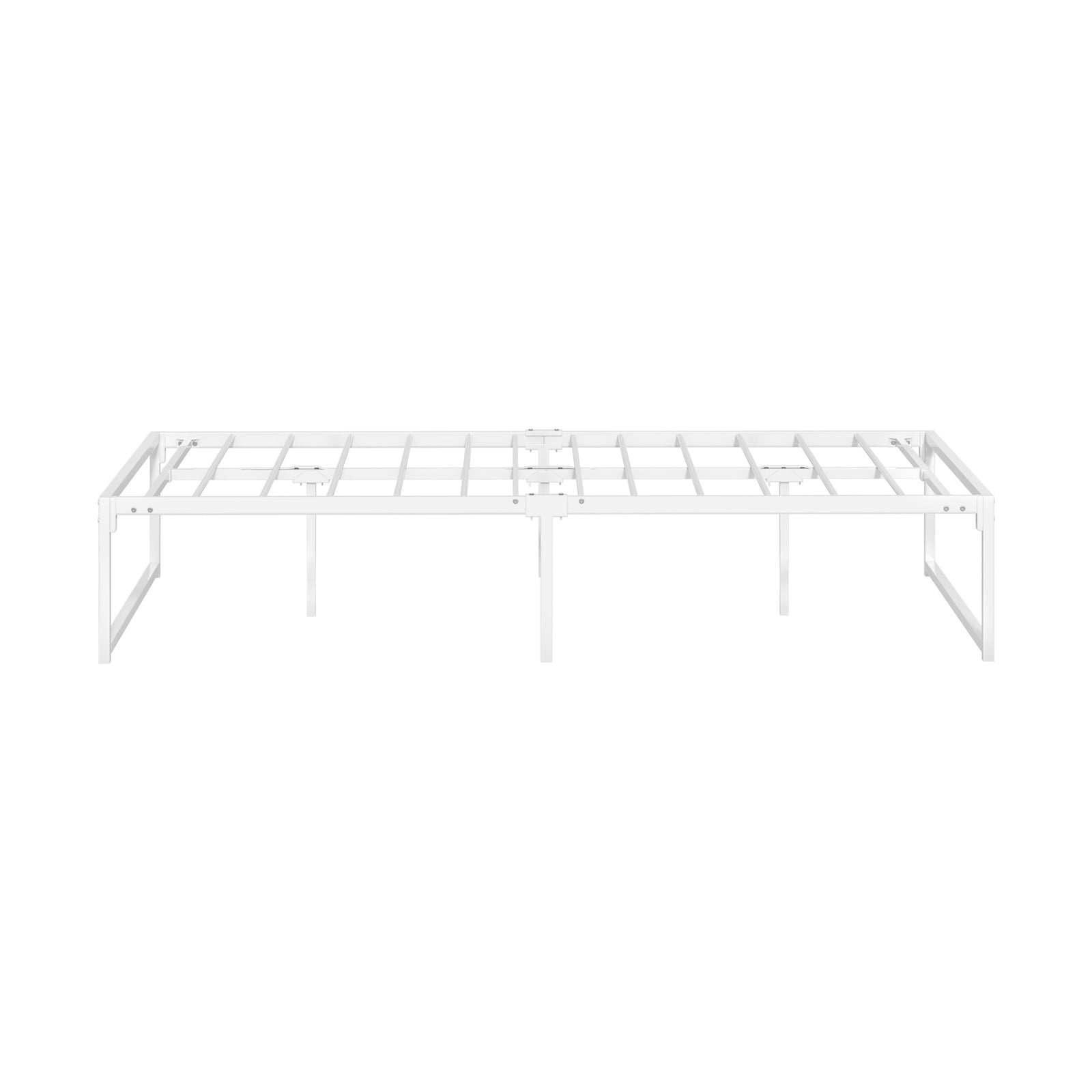 Oikiture Metal Bed Frame King Single Beds Base Platform White - Sunyee