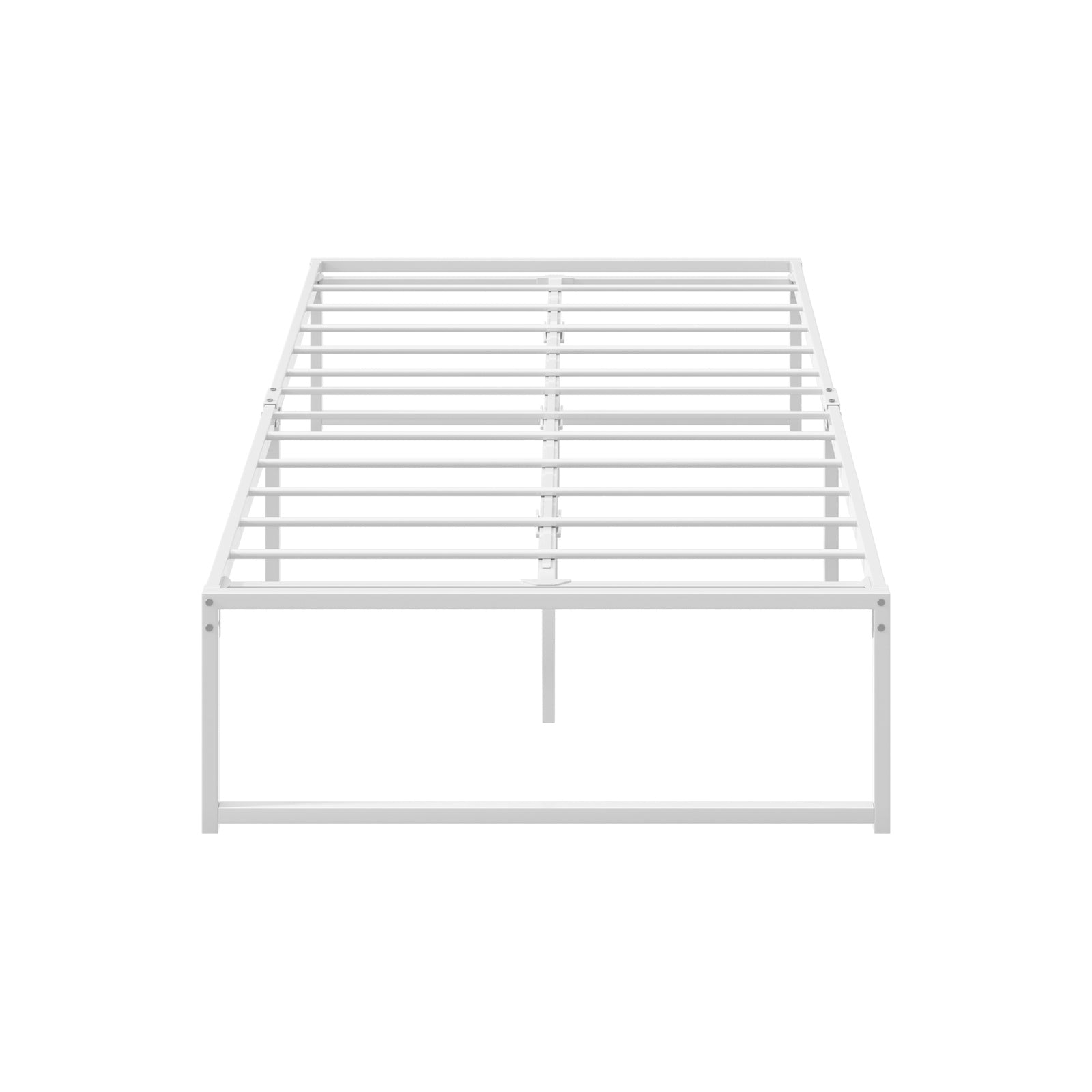 Oikiture Metal Bed Frame King Single Beds Base Platform White - Sunyee