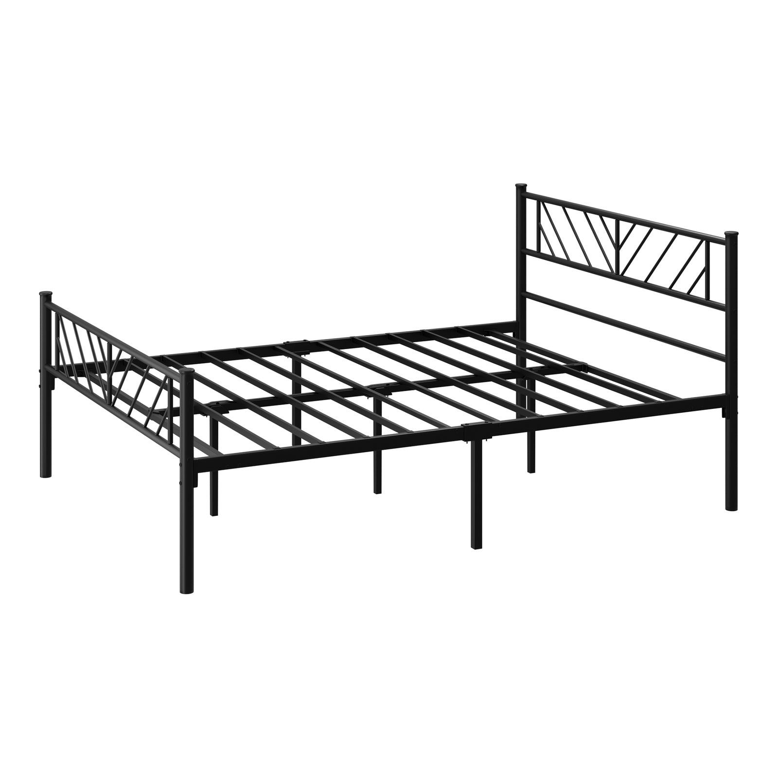 Oikiture Metal Bed Frame Double Size Bed Base Platform Black SIS - Sunyee
