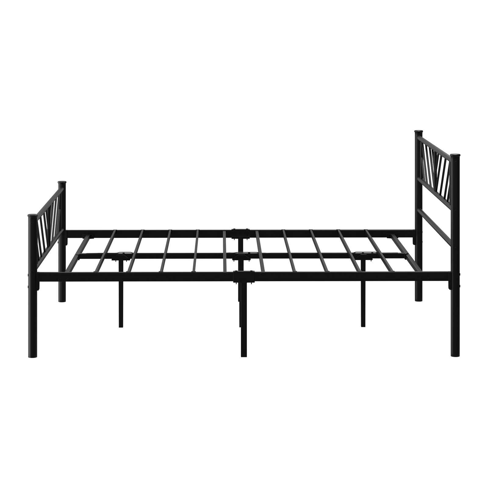 Oikiture Metal Bed Frame Double Size Bed Base Platform Black SIS - Sunyee