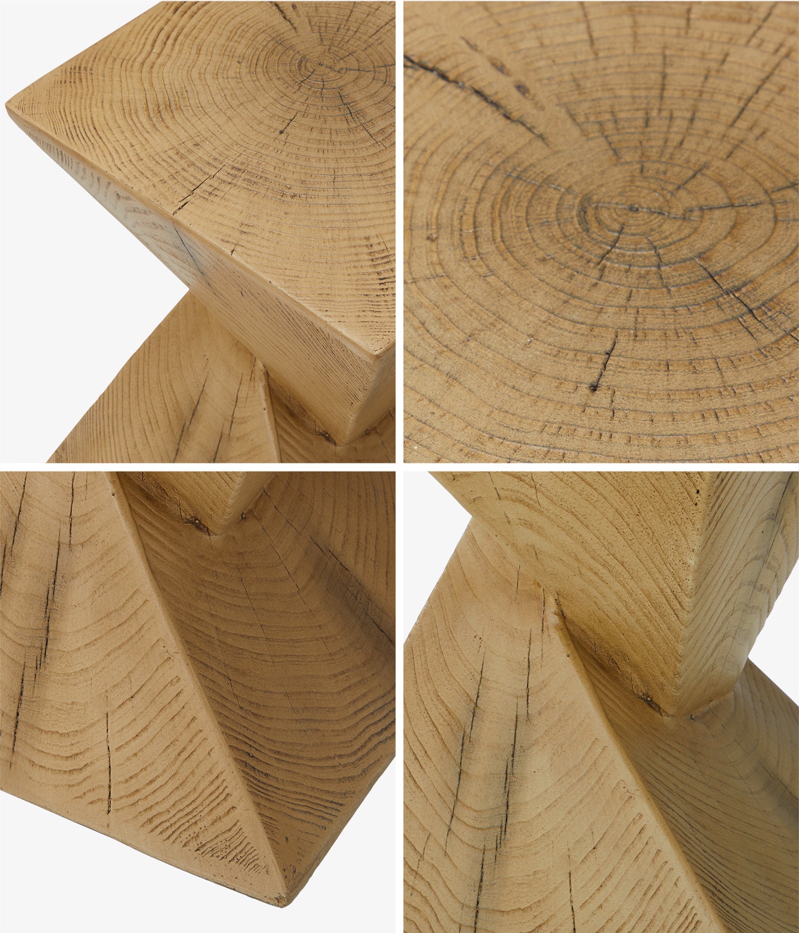 Oikiture Side Table Coffee Bedside End Stool Stand Terrazzo Concrete Outdoor - Sunyee