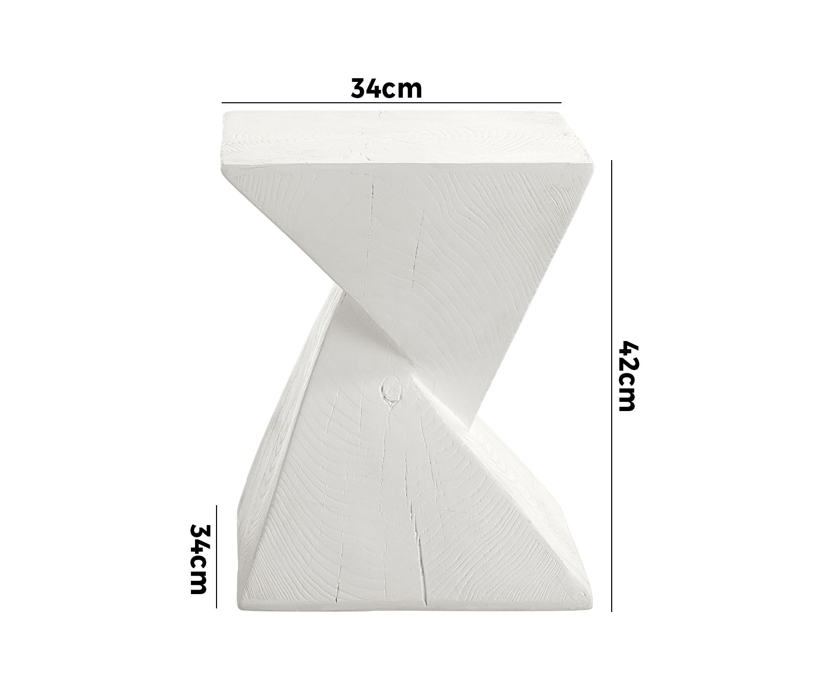 Oikiture Side Table Coffee Bedside End Stool Stand Terrazzo Stone Outdoor White - Sunyee