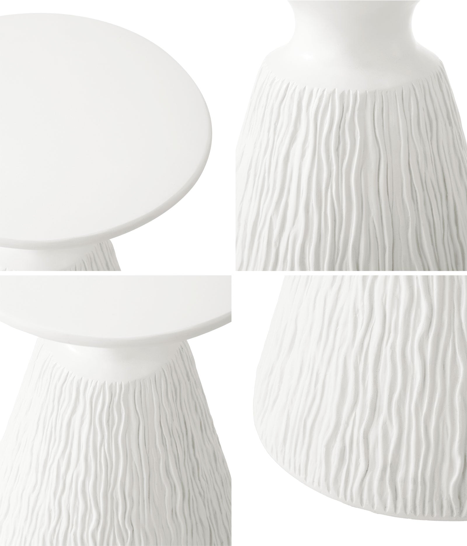 Oikiture Side Table Coffee Bedside End Stool Stand Terrazzo Indoor Outdoor - Sunyee