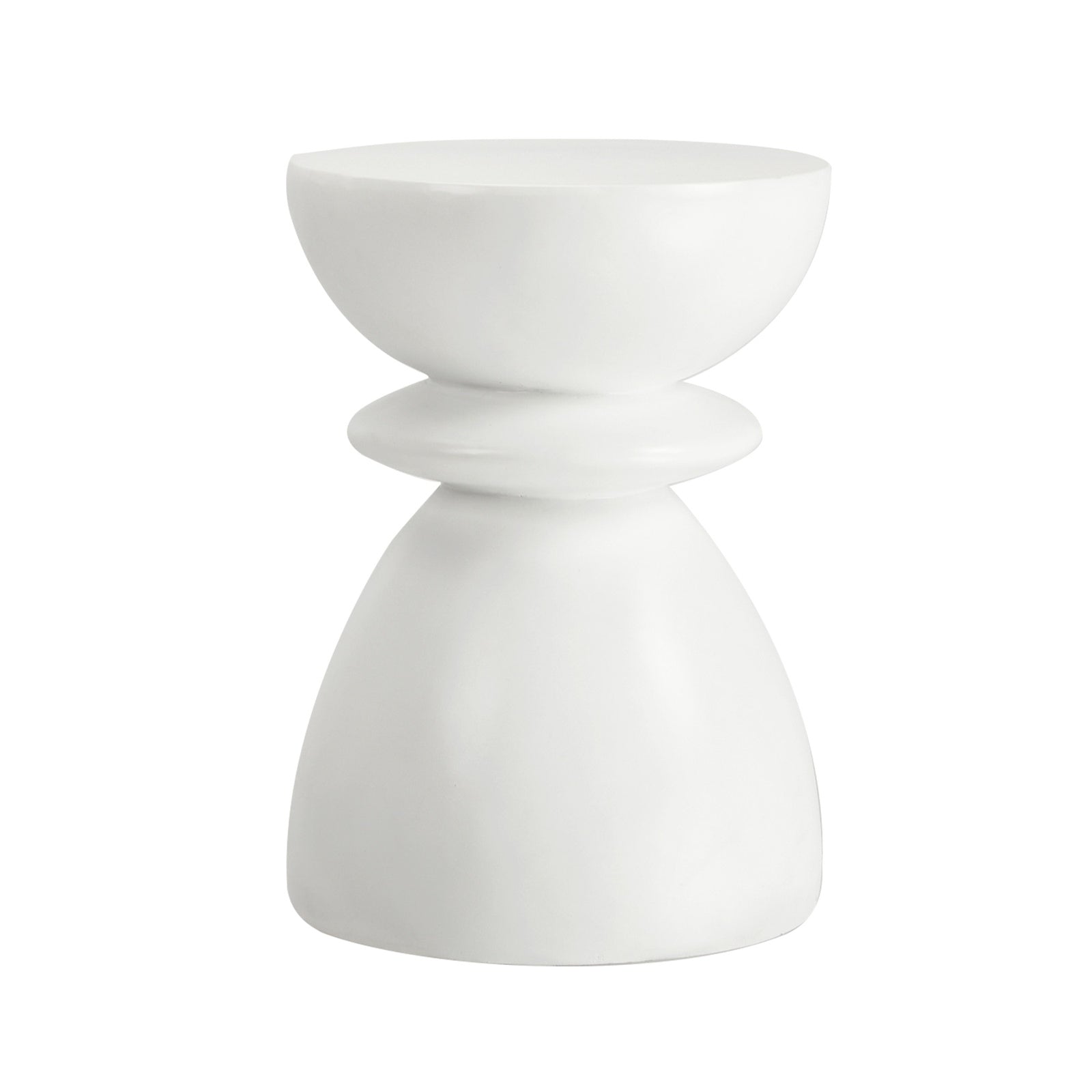 Oikiture Side Table Round Coffee End Stool Bedside Stand Stone Patio Garden - Sunyee