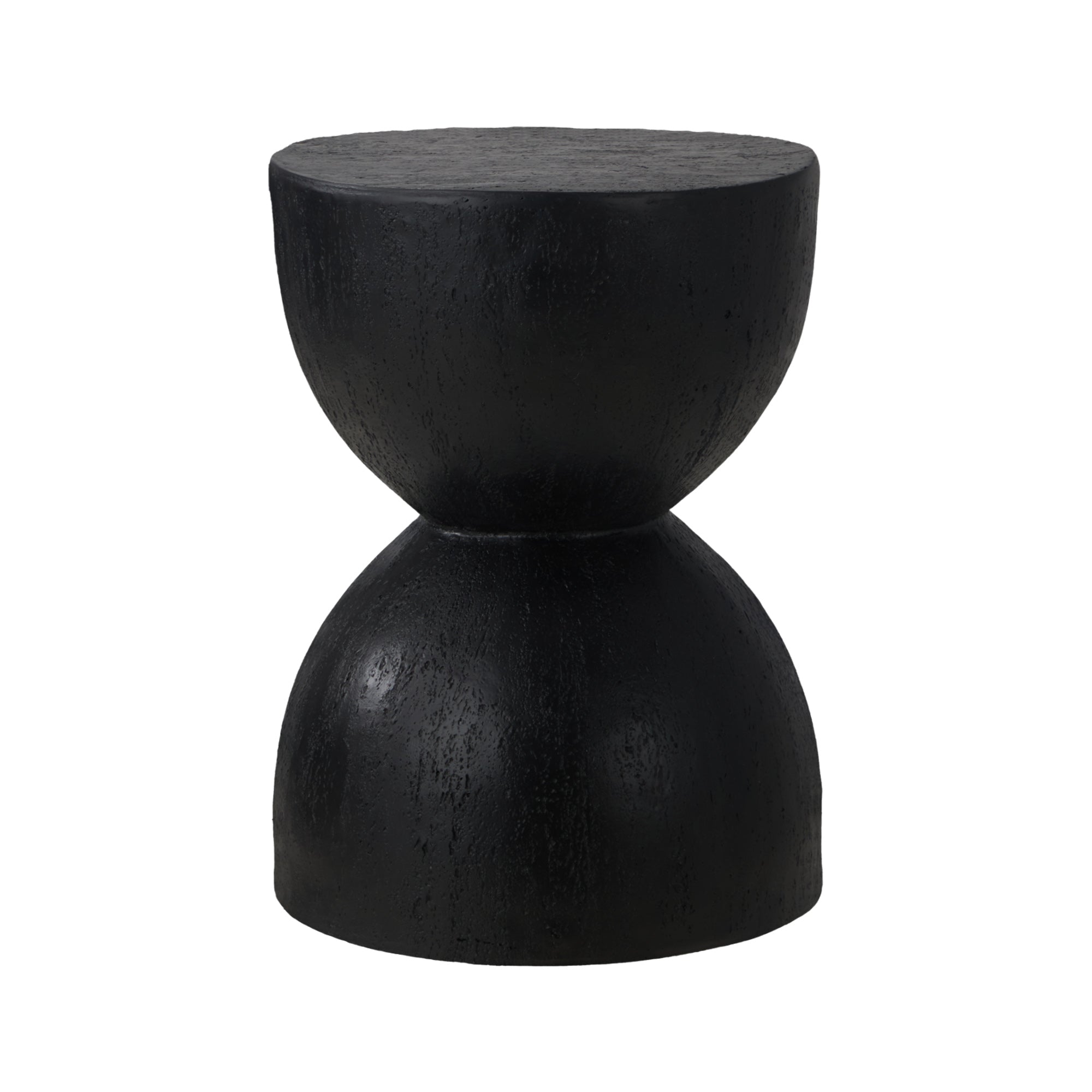 Oikiture Side Table Coffee Bedside End Stool Stand Concrete Outdoor Indoor Black - Sunyee
