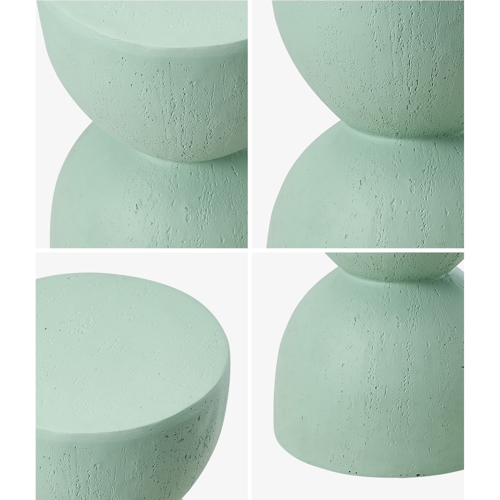 Oikiture Side Table Coffee Bedside End Stool Stand Stone Outdoor Indoor Green - Sunyee