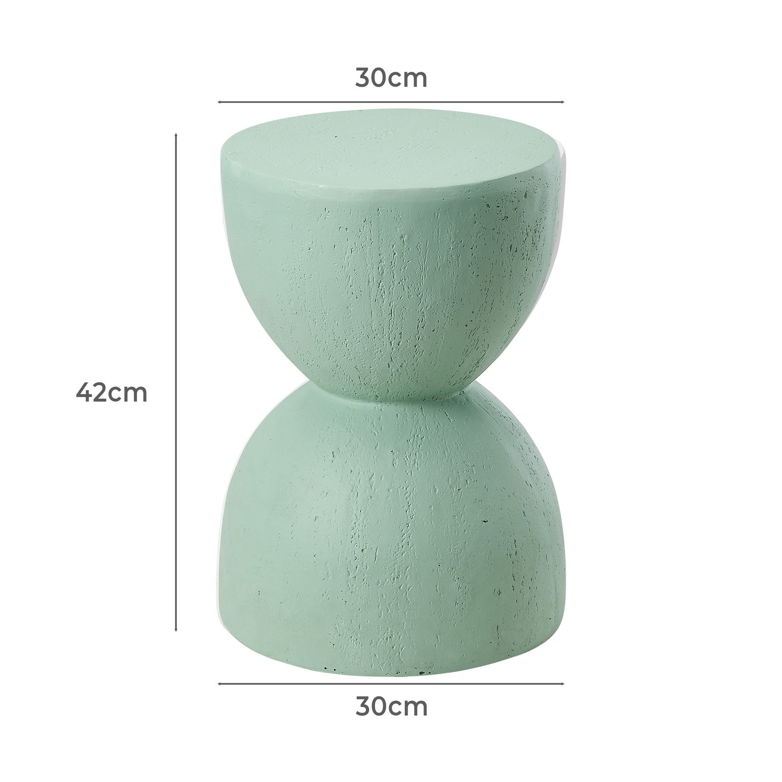 Oikiture Side Table Coffee Bedside End Stool Stand Stone Outdoor Indoor Green - Sunyee