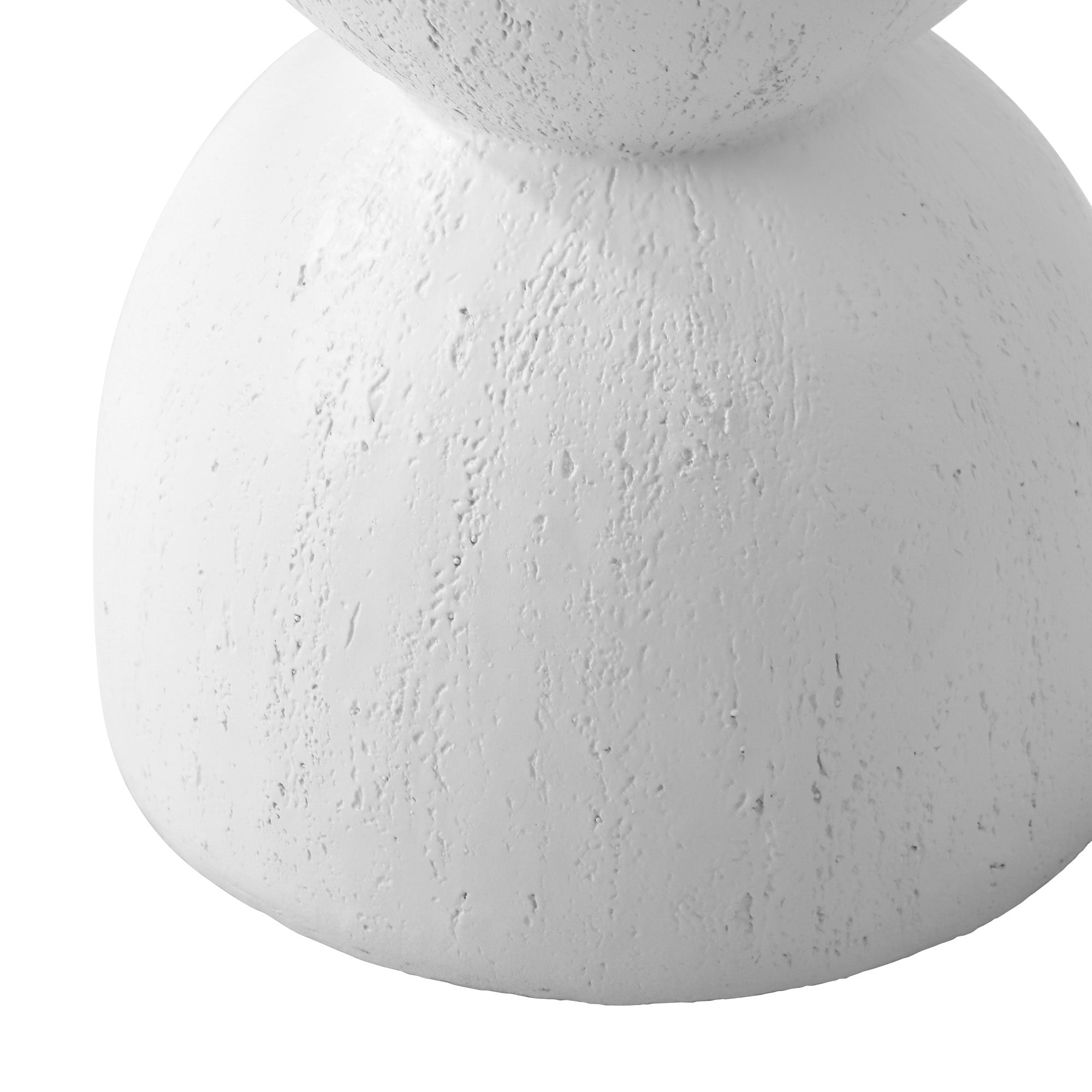 Oikiture Coffee Side Table Bedside End Terrazzo Hourglass Concrete Stool Stand - Sunyee