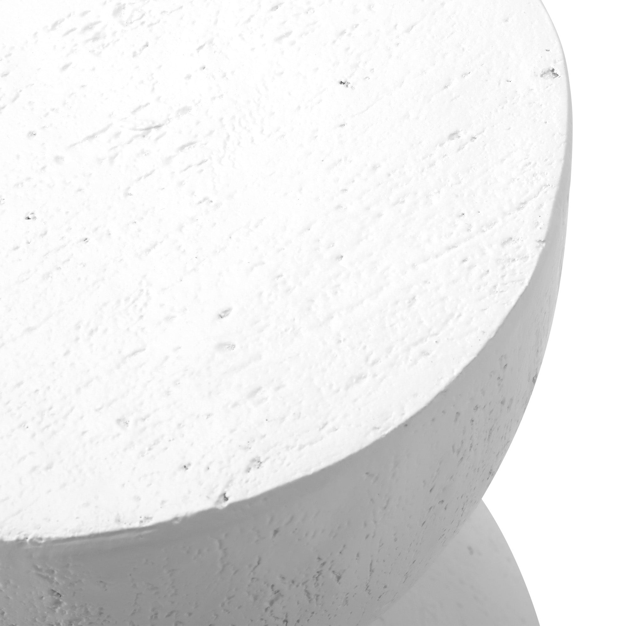 Oikiture Coffee Side Table Bedside End Terrazzo Hourglass Concrete Stool Stand - Sunyee