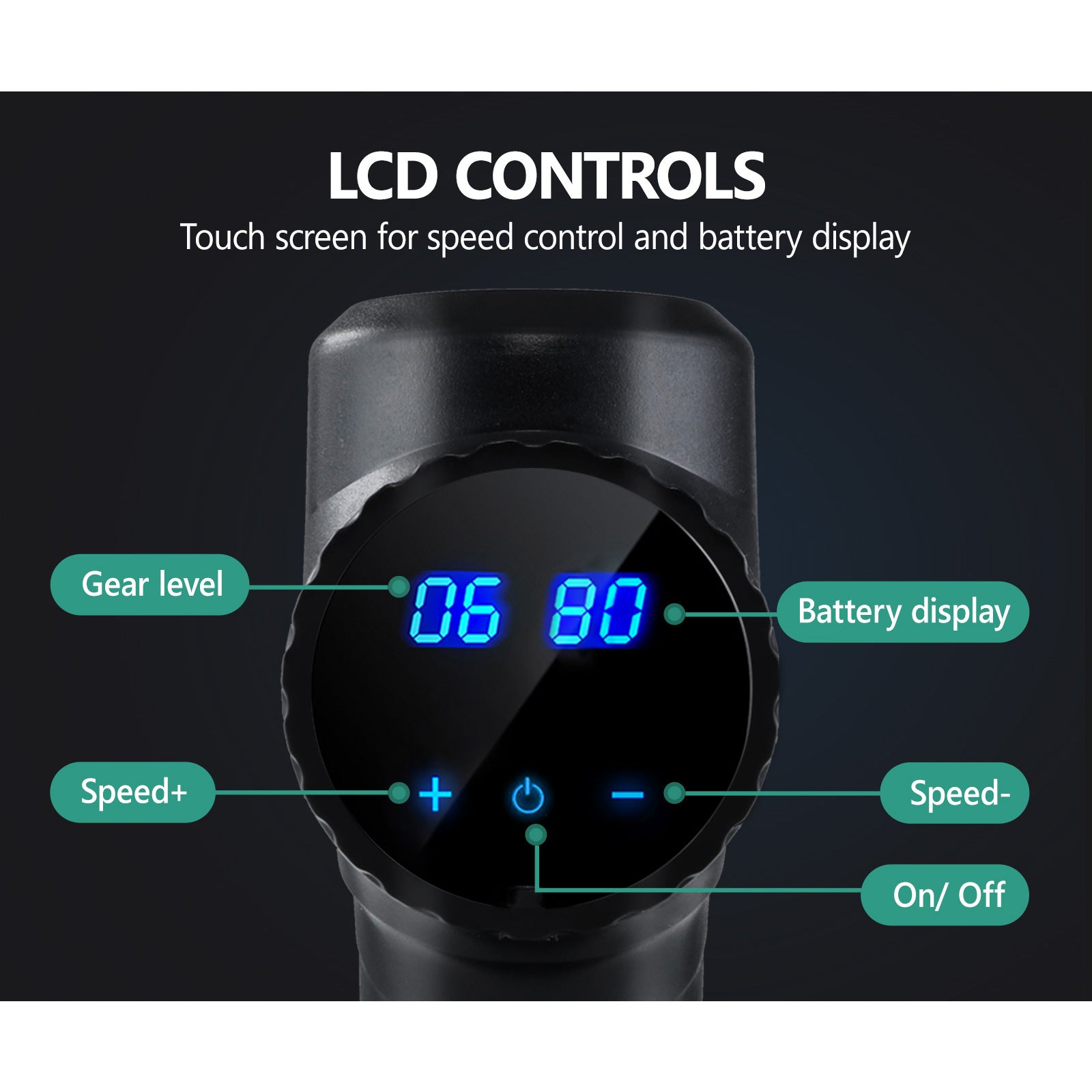 Finex Massage Gun 6 Heads Massager Percussion Vibration Muscle Therapy Tissue - Sunyee