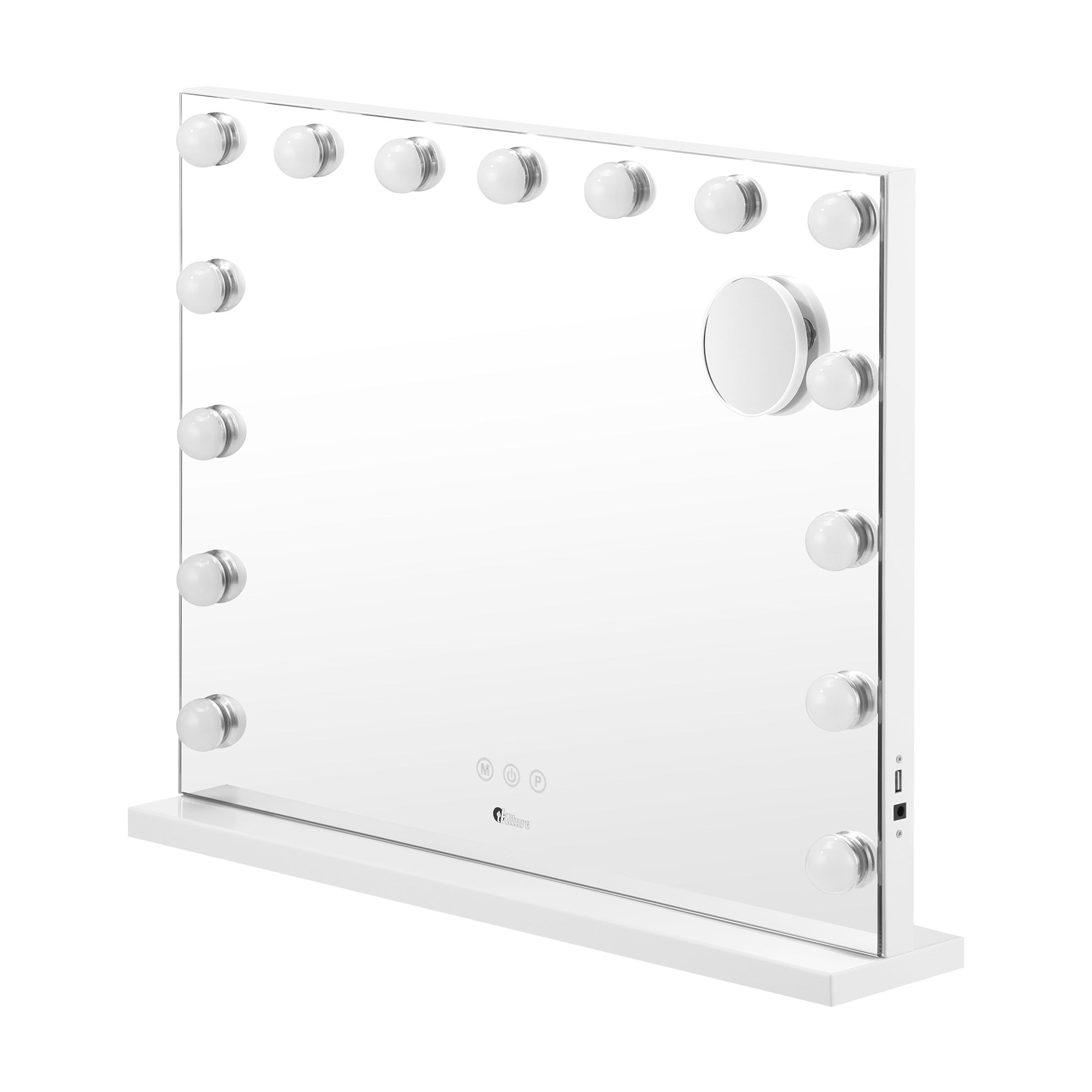 Oikiture Hollywood Makeup Mirrors Magnifying LED Light Standing Wall Mounted 58x - Sunyee