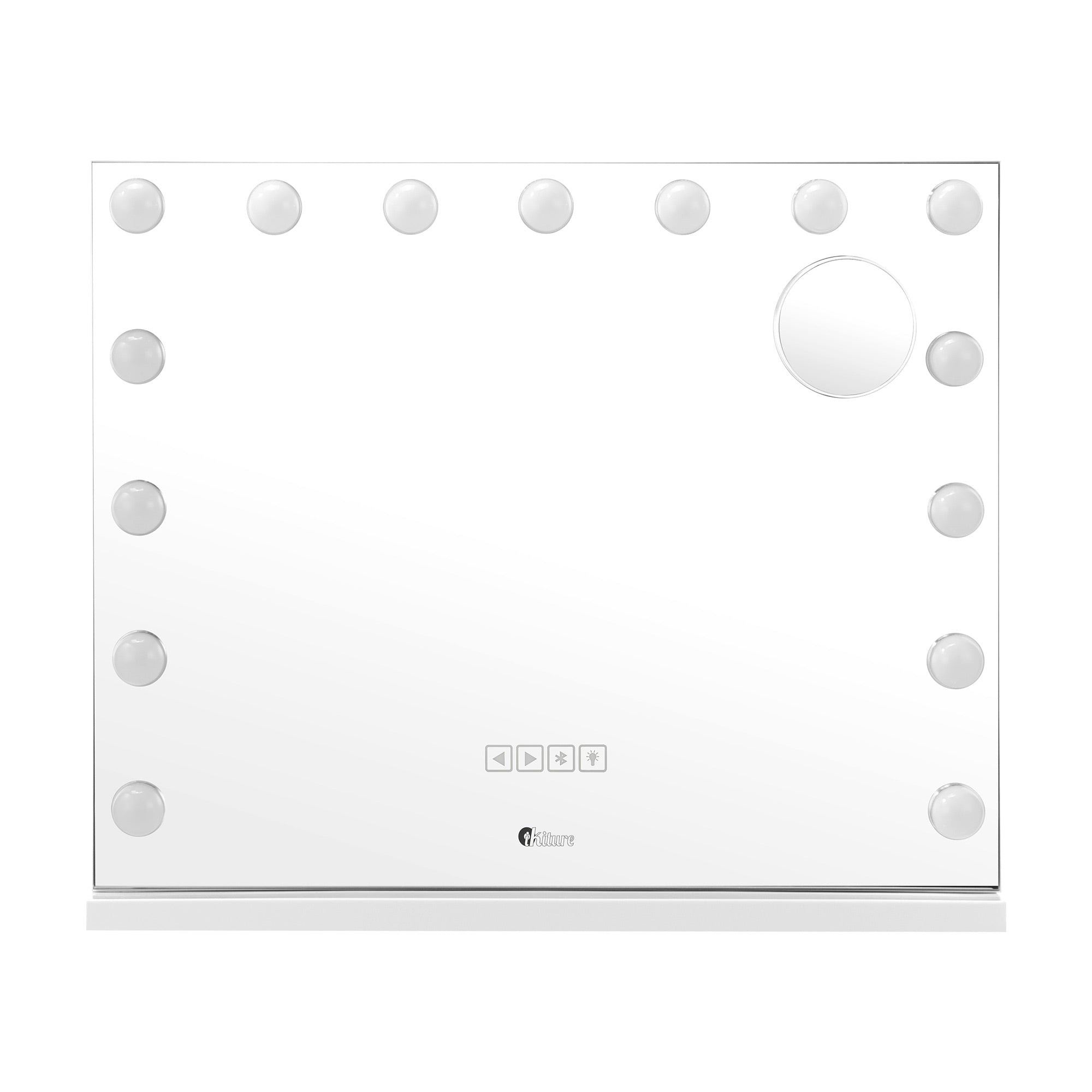 Oikiture Bluetooth Hollywood Makeup Mirrors with LED Light 58x46cm Vanity Mirror - Sunyee