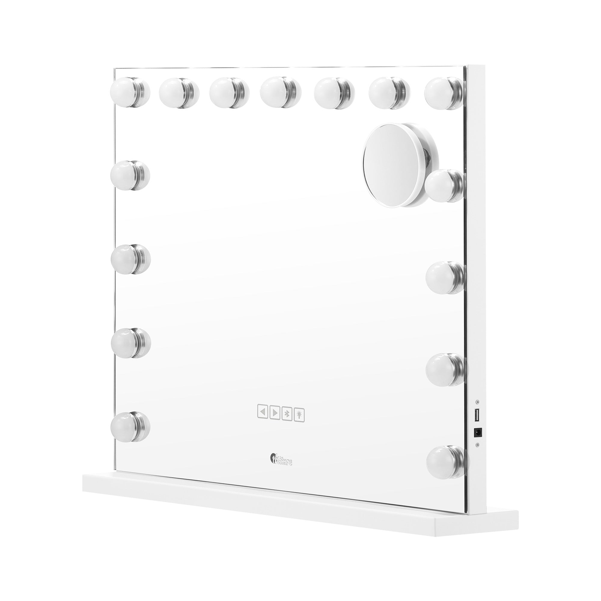 Oikiture Bluetooth Hollywood Makeup Mirrors with LED Light 58x46cm Vanity Mirror - Sunyee