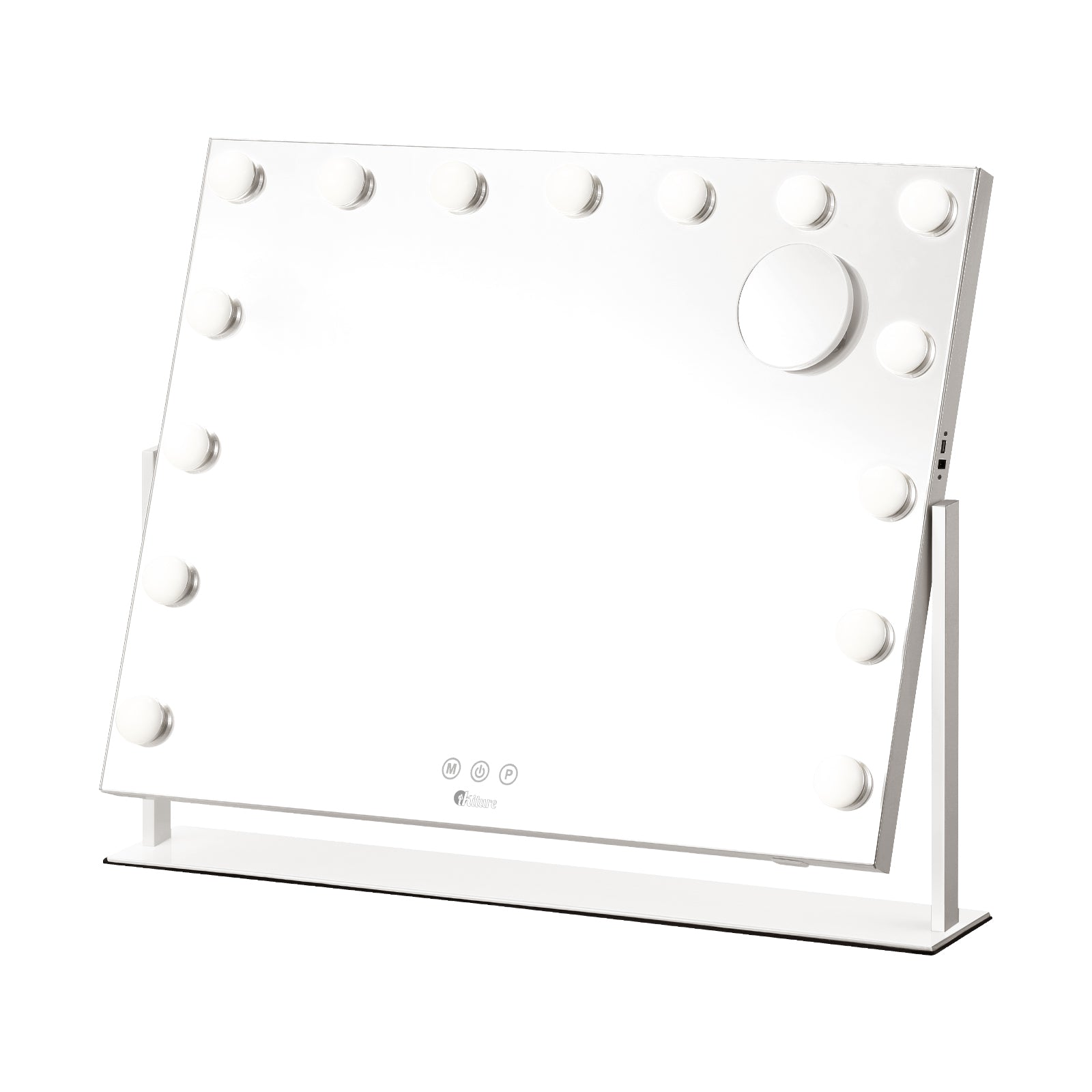 Oikiture Hollywood Mirrors Makeup Magnifying Mirror Bluetooth with LED Lights - Sunyee