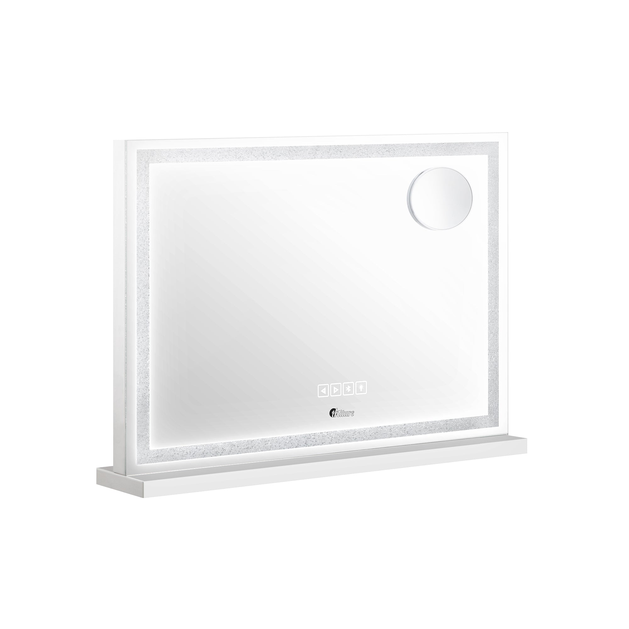 Oikiture Bluetooth Hollywood LED Makeup Mirror 58x49cm Crystal Vanity Mirrors - Sunyee