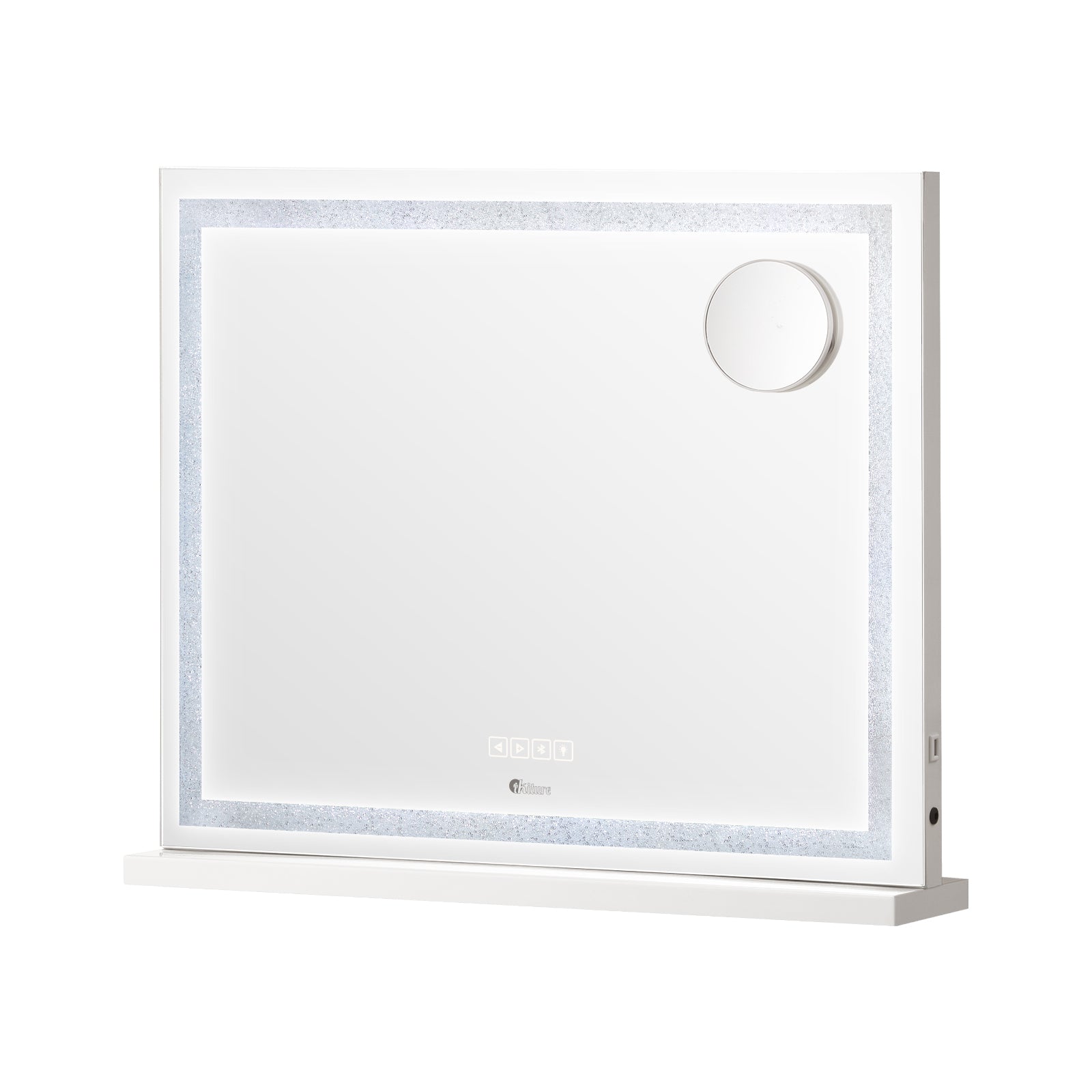 Oikiture Bluetooth Hollywood LED Makeup Mirror 58x49cm Crystal Vanity Mirrors - Sunyee