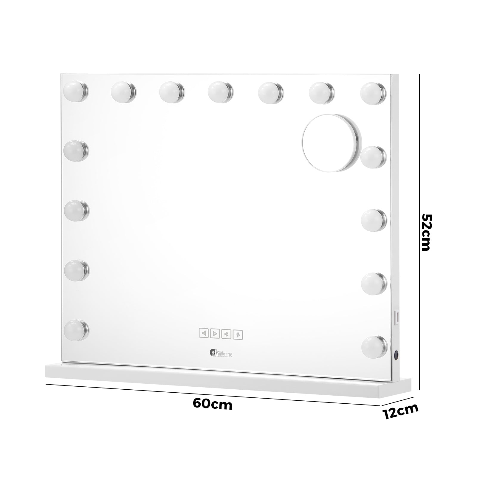 Oikiture Bluetooth Hollywood Makeup Mirror LED Light 60x52cm Vanity Mirrors - Sunyee