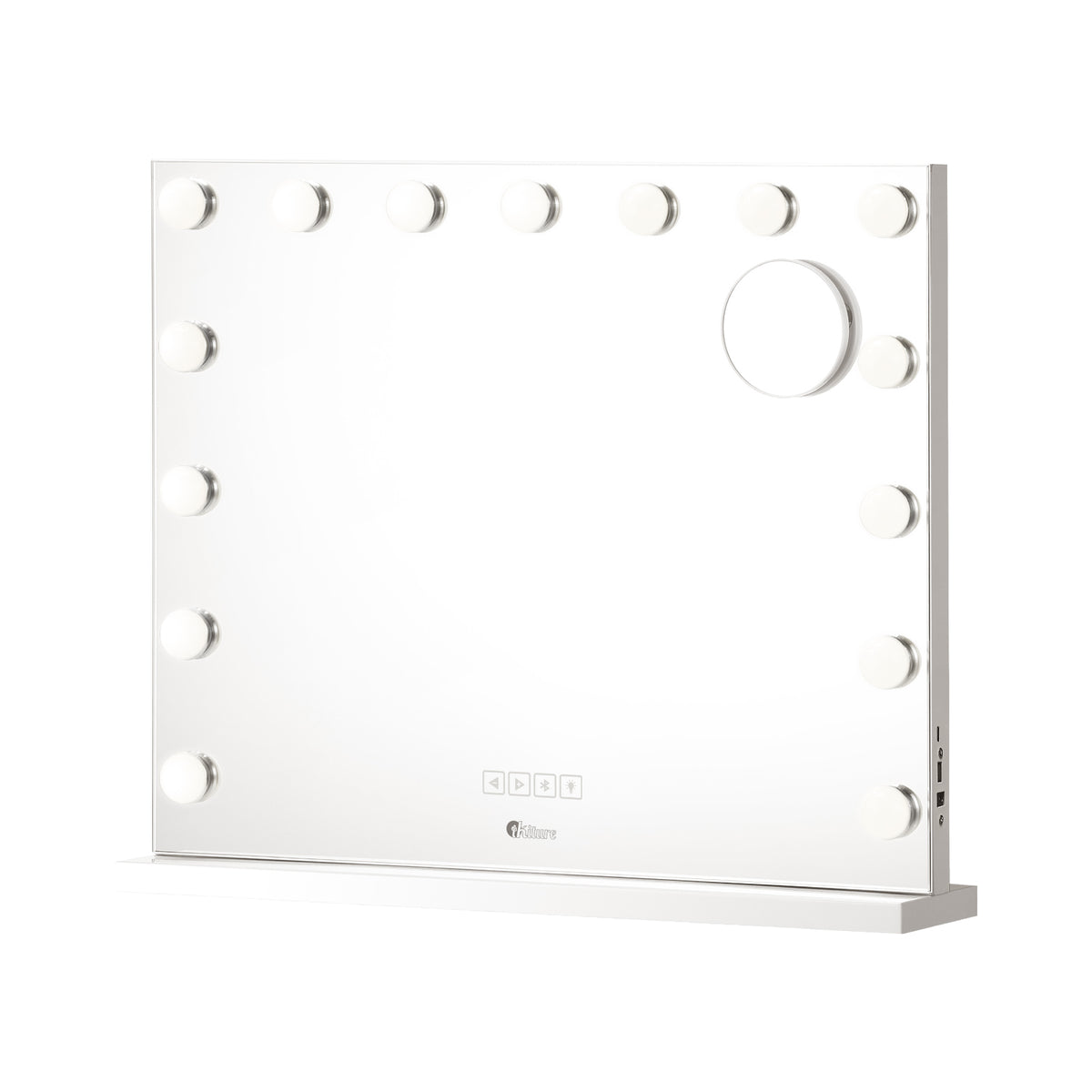 Oikiture Hollywood Mirrors Makeup Magnifying Mirror Bluetooth with LED Lights