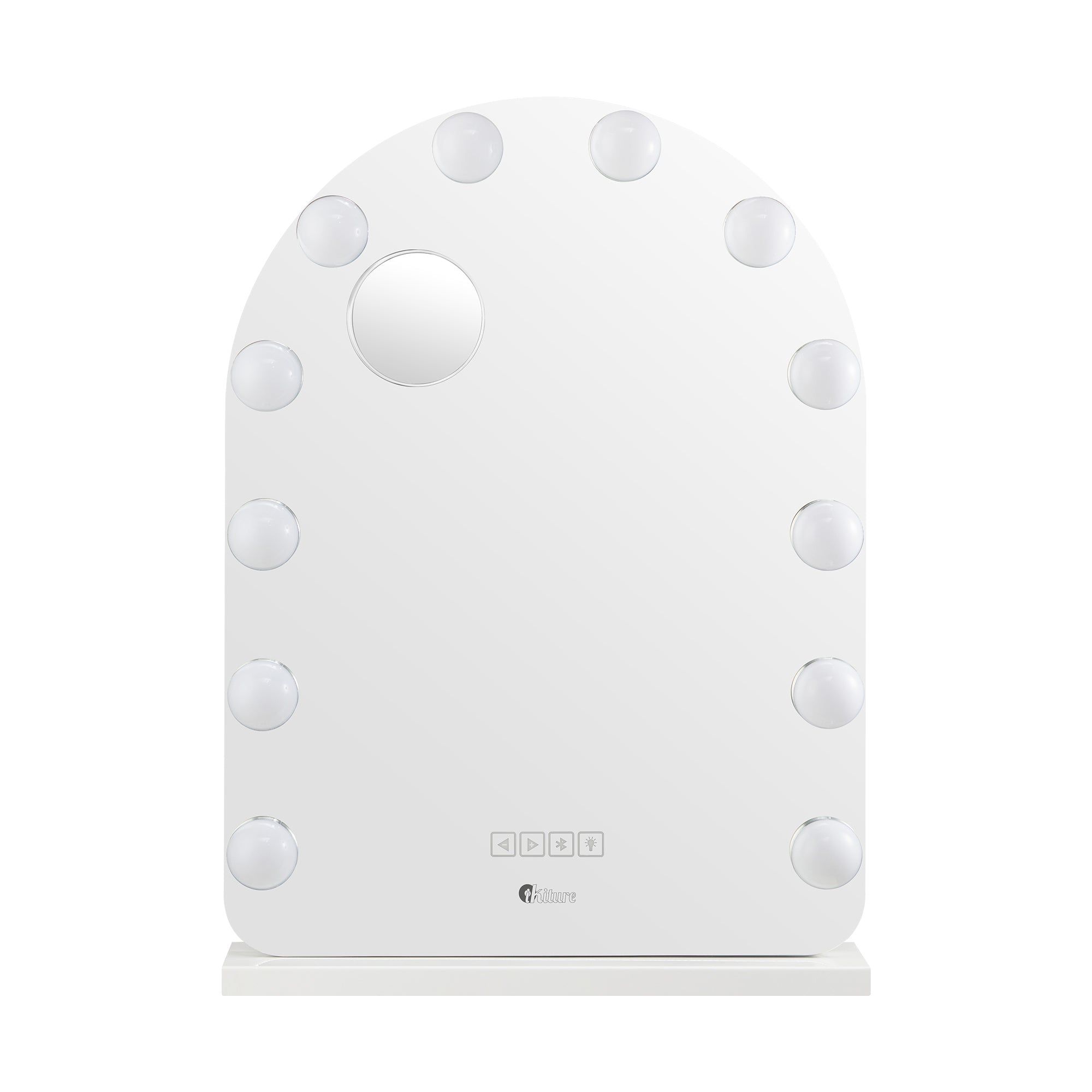 Oikiture LED Arched Makeup Mirror Bluetooth Hollywood 61x43cm Vanity Wall Mirror - Sunyee