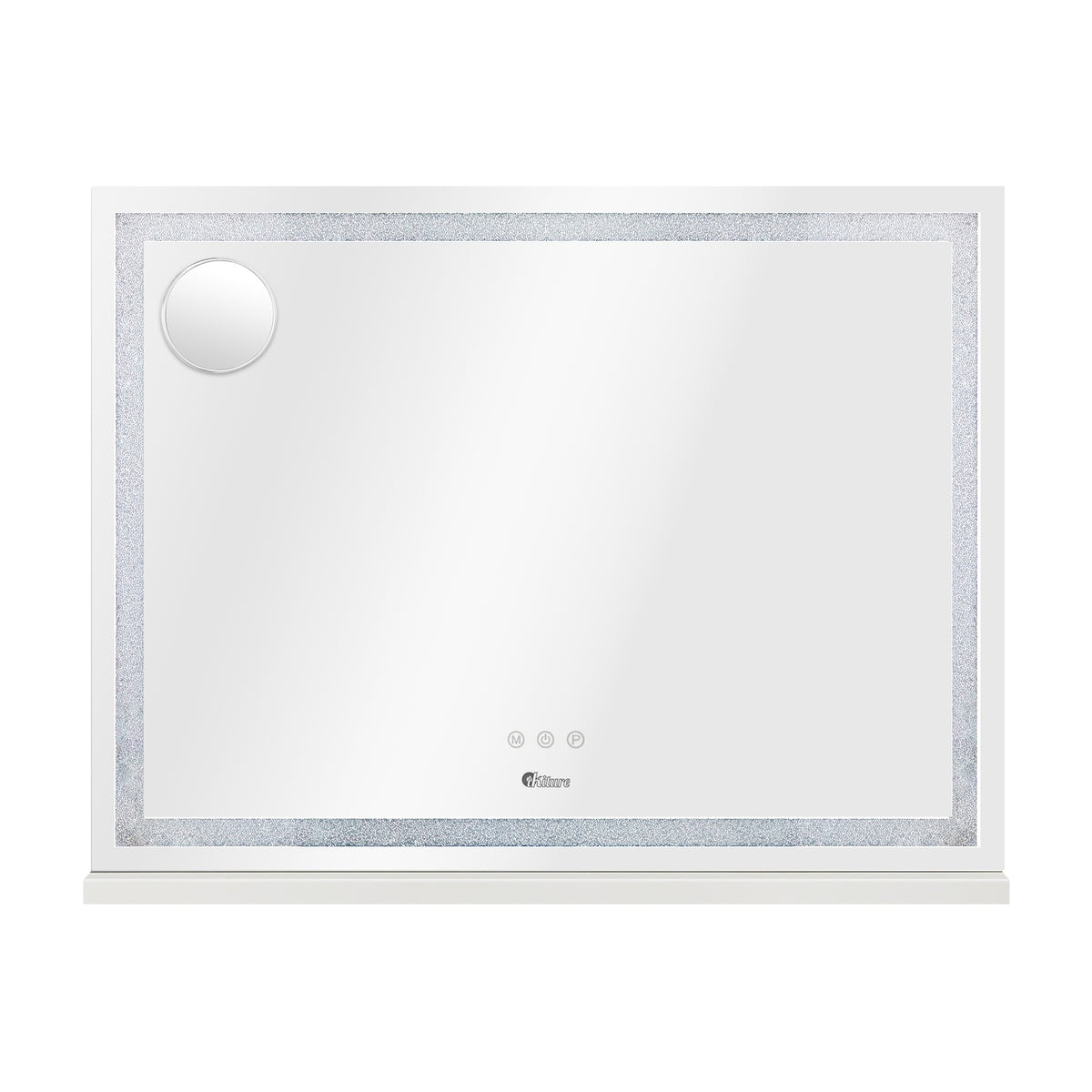 Oikiture LED Makeup Mirror Hollywood Vanity 80x62cm Touch Control Tabletop Wall