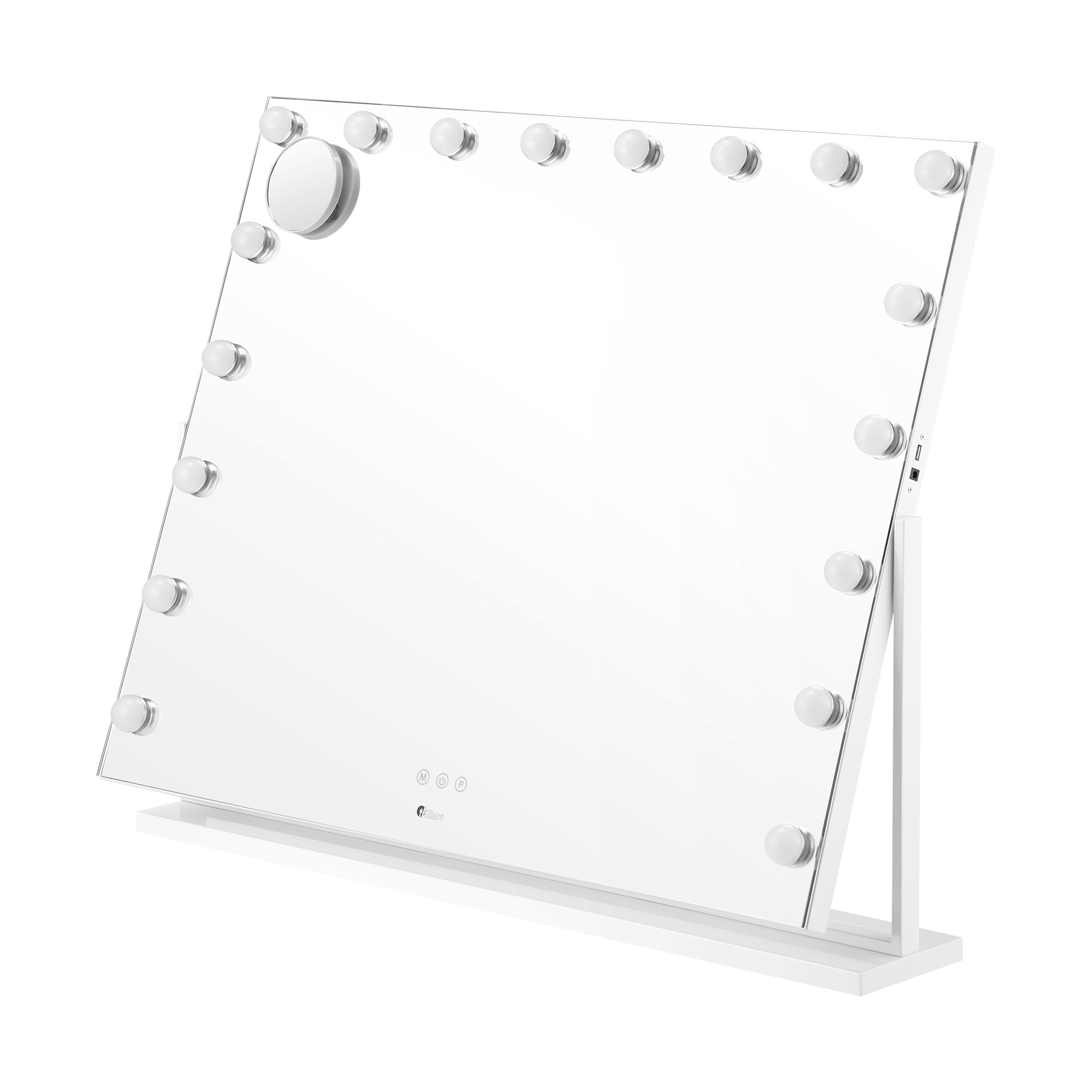 Oikiture LED Hollywood Mirrors Makeup Rotatable Mirror Magnifying Bluetooth - Sunyee