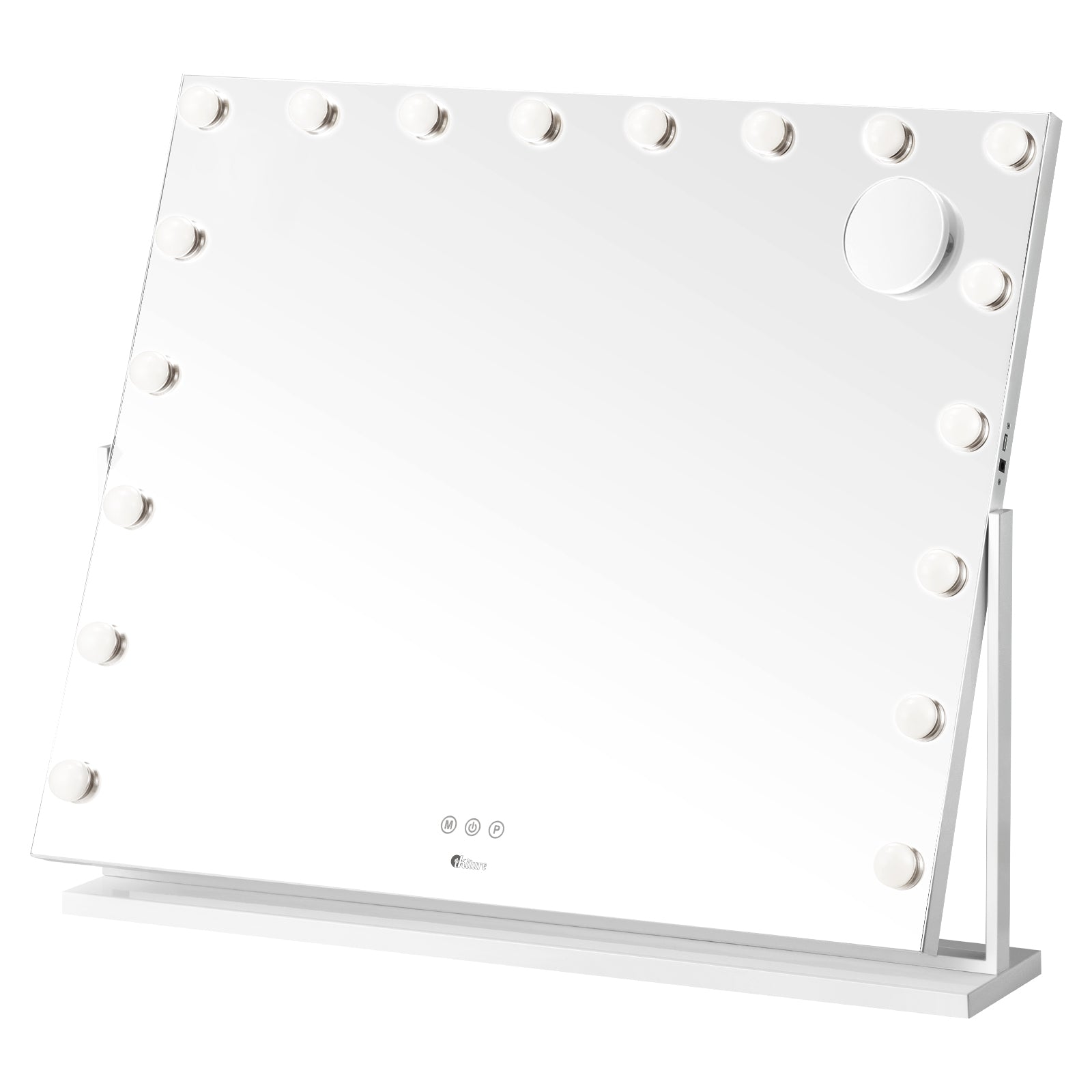 Oikiture Hollywood Mirrors Makeup Magnifying Mirror Bluetooth with LED Lights - Sunyee