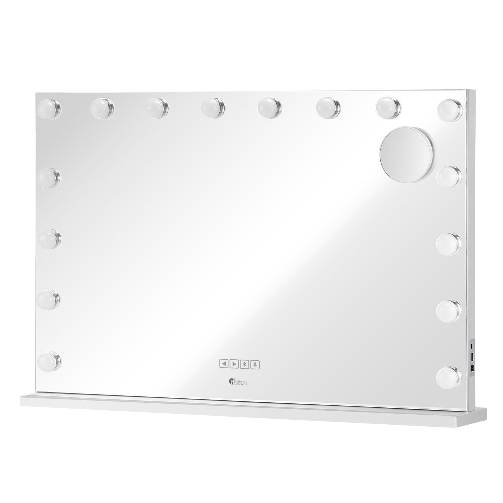 Oikiture Bluetooth Hollywood Makeup Mirror 16 LED Light 90x62cm Vanity Mirrors - Sunyee