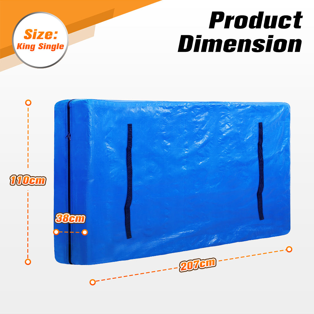 MOBI Mattress Bag Easy Moving Waterproof Protector Dust Cover King Single Size - Sunyee