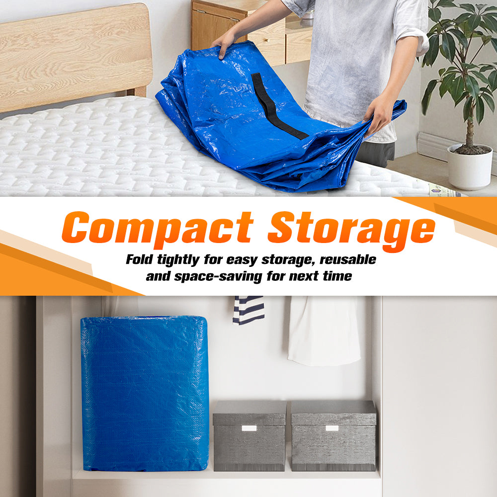 MOBI Mattress Bag Easy Moving Waterproof Protector Dust Cover King Single Size - Sunyee
