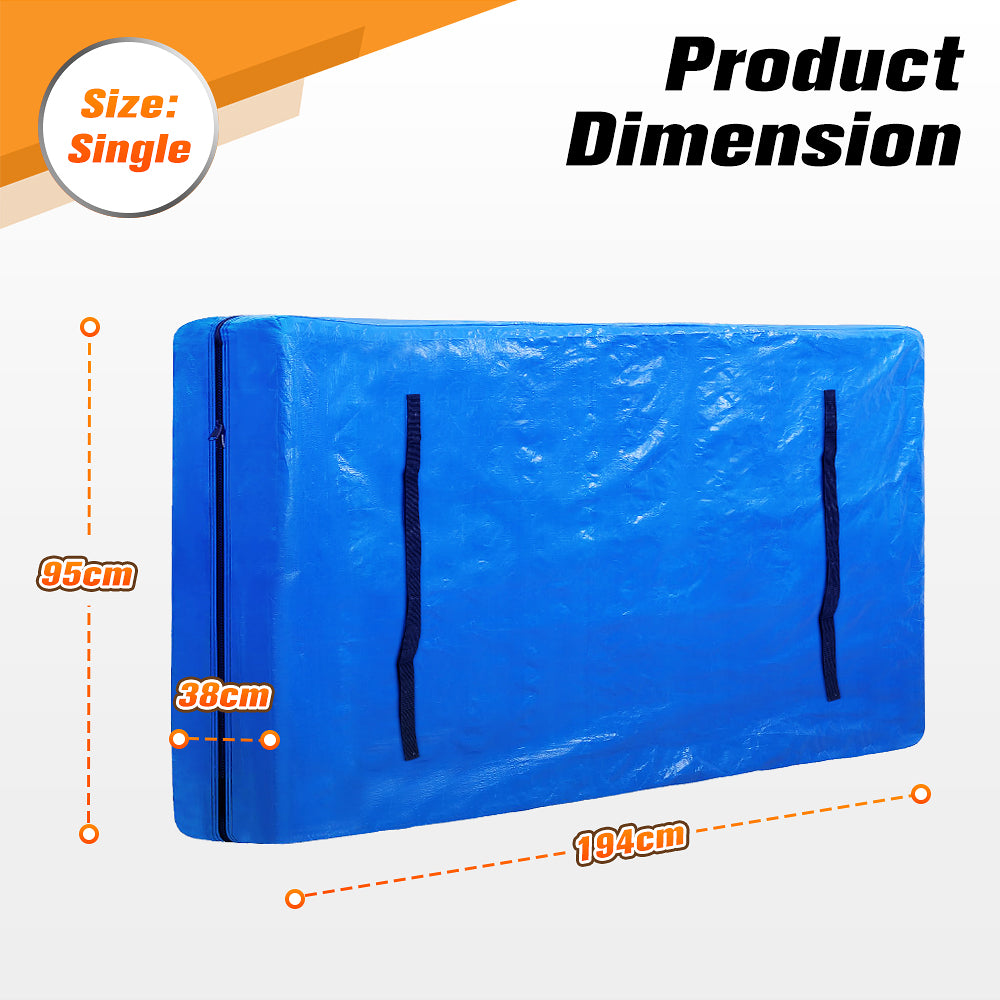 MOBI Mattress Bag Easy Moving Waterproof Protector Dust Cover Single Size - Sunyee