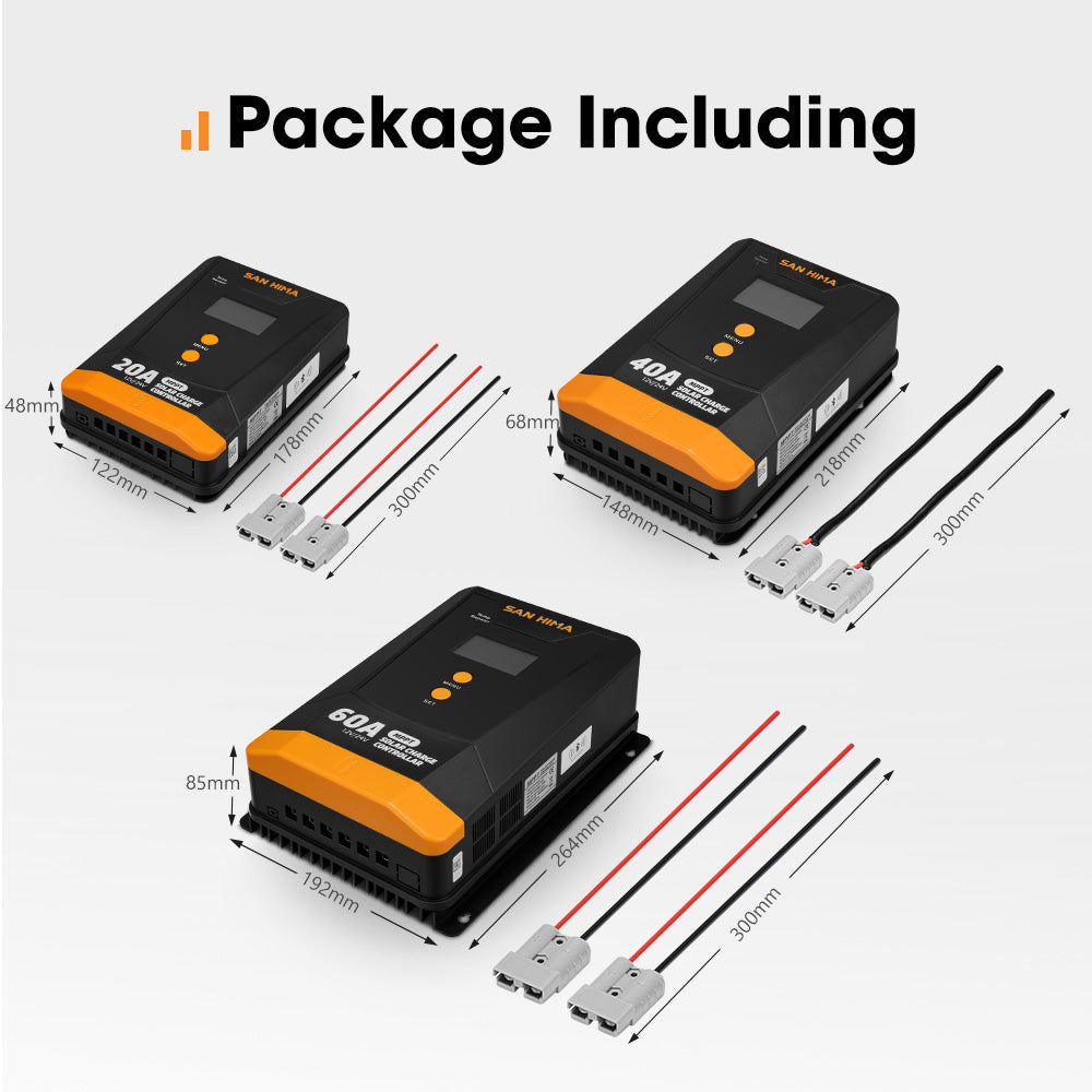 San Hima MPPT Solar Charge Controller 12V 24V Inbulit Bluetooth LCD Display - Sunyee