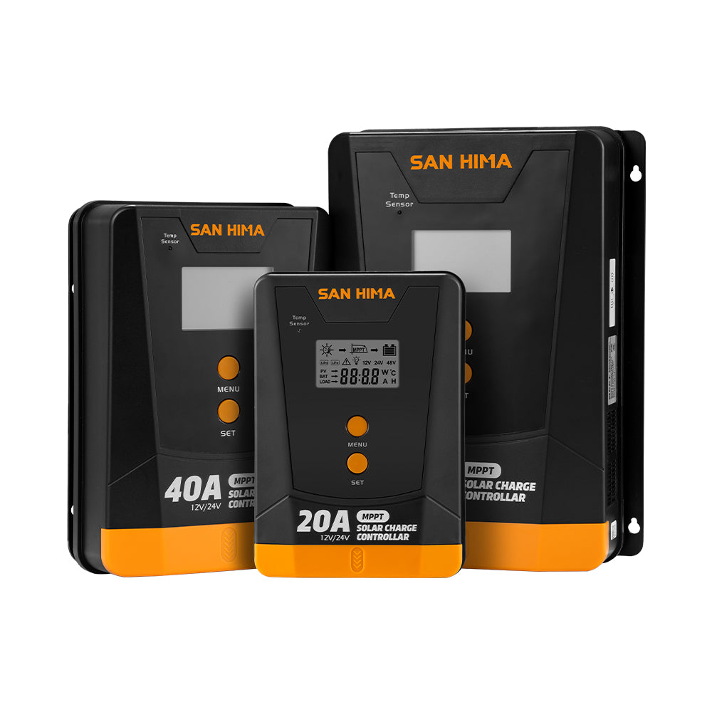San Hima MPPT Solar Charge Controller 12V 24V Inbulit Bluetooth LCD Display - Sunyee