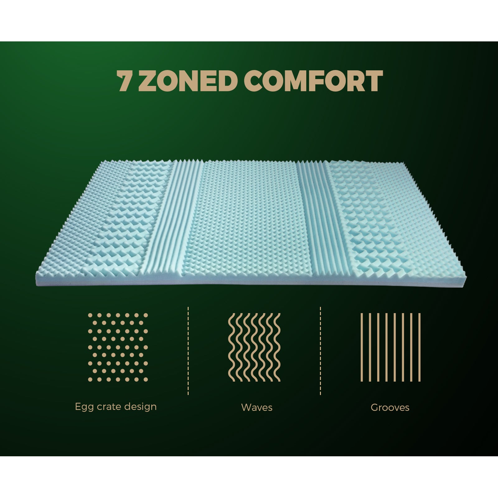 Bedra Memory Foam Mattress 7-Zone 5CM King - Sunyee