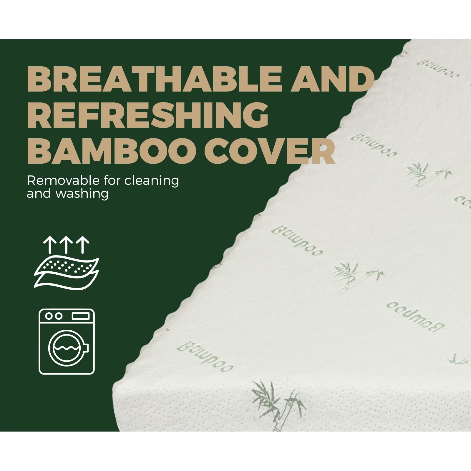 Bedra Memory Foam Mattress Topper Cool Gel Bed Pad Mat 7-Zone Underlay 5/8CM - Sunyee