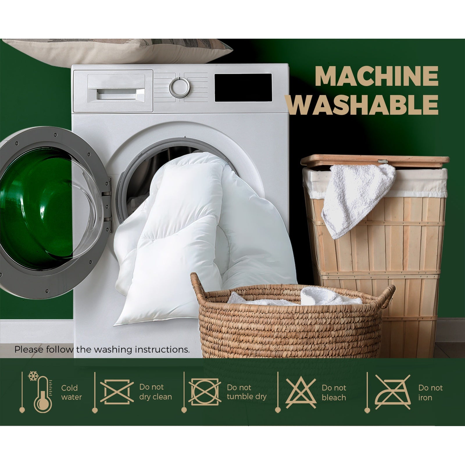 Bedra Bedding Luxury Pillowtop Mattress Topper Mat Pad Protector Cover King - Sunyee