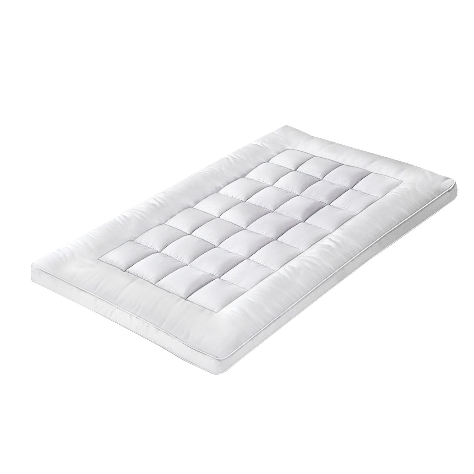 Bedra Bedding Bamboo Fibre Pillowtop Mattress Topper 1000GSM Cover Single - Sunyee