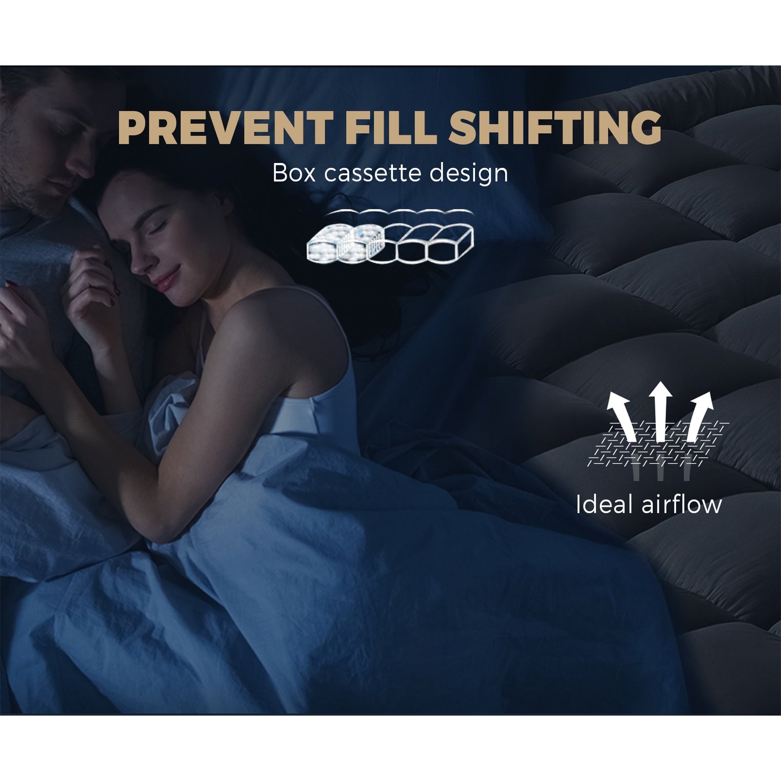 Bedra Bedding Bamboo Charcoal Pillowtop Mattress Topper Protector Cover Queen - Sunyee