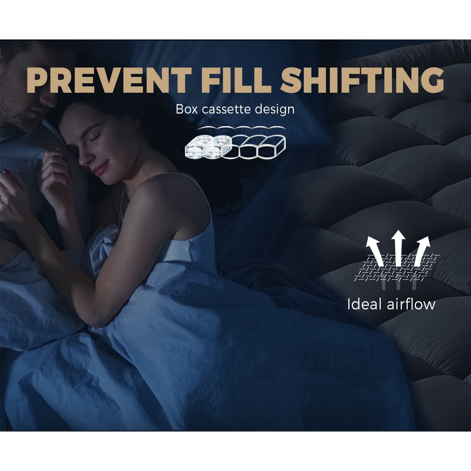 Bedra Bedding Bamboo Charcoal Pillowtop Mattress Topper Protector Cover Single - Sunyee